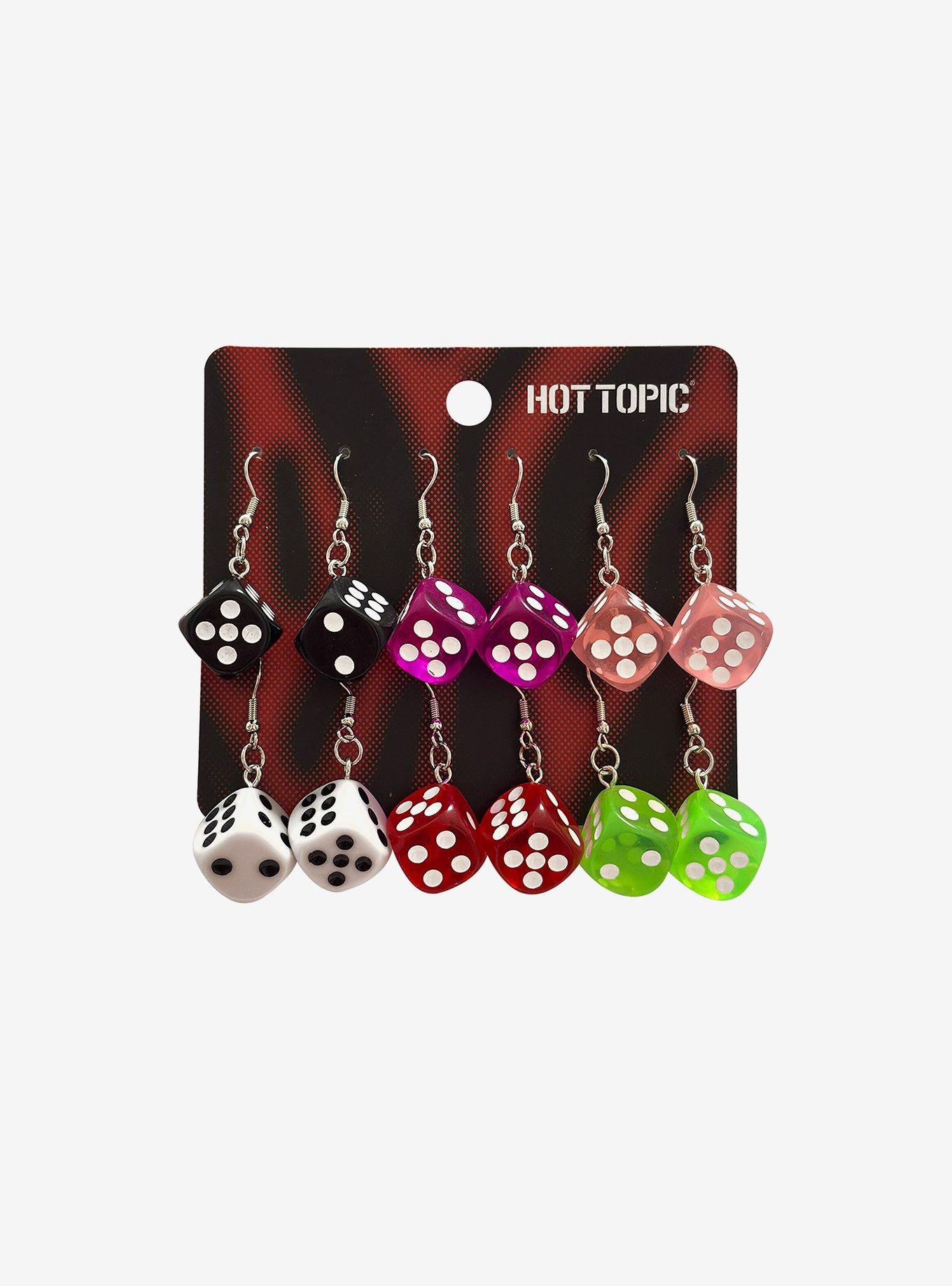 Multi-Color Dice Drop Earring Set, , hi-res