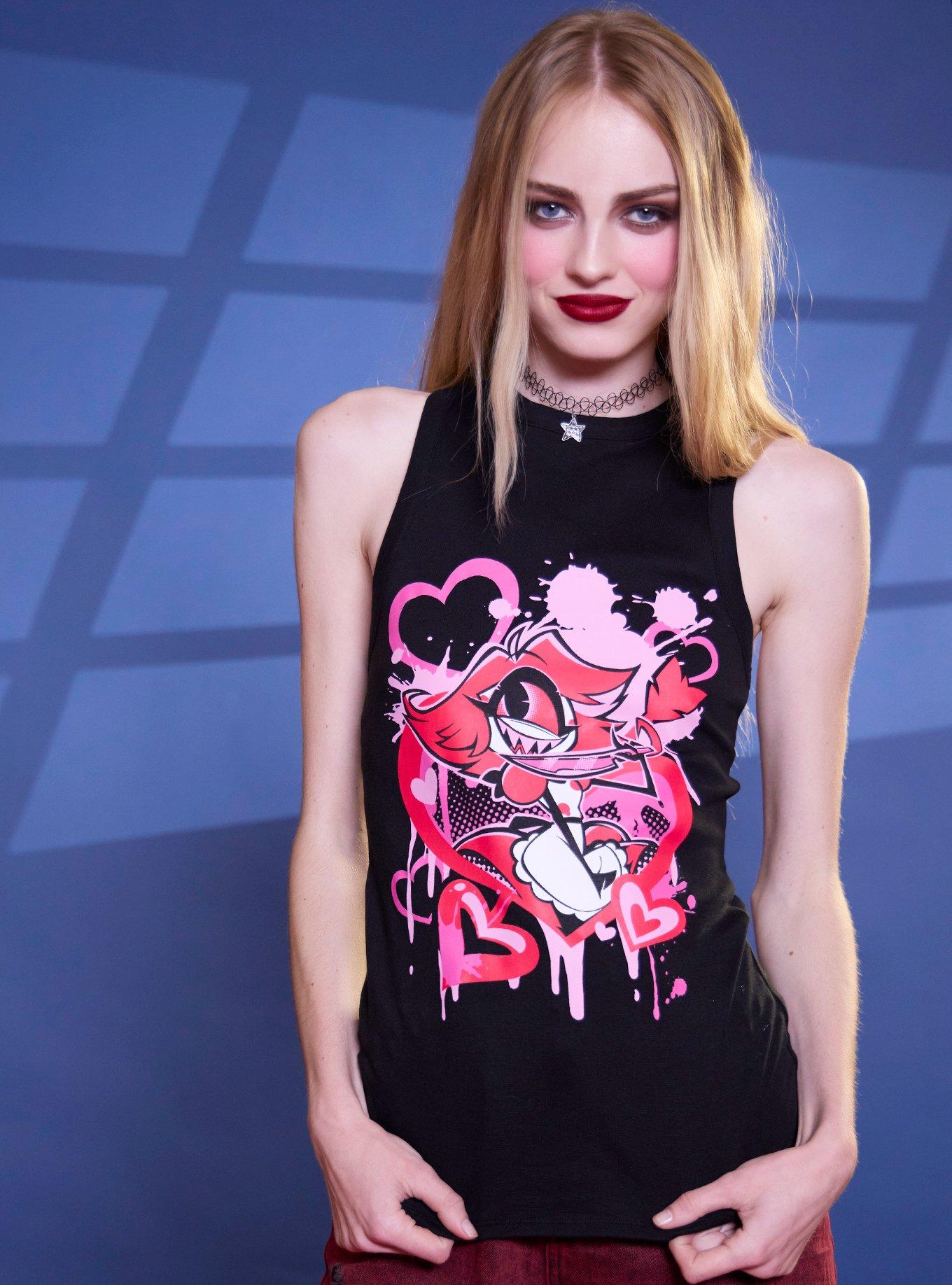 Hazbin Hotel Niffty Heart Girls Racerback Tank Top, , hi-res