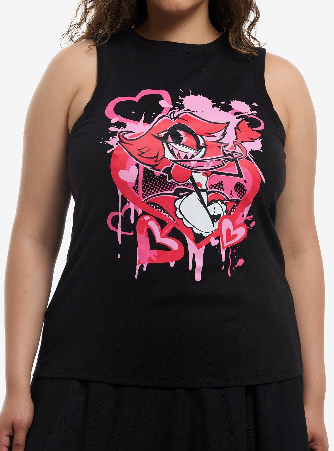 Hazbin Hotel Niffty Heart Girls Racerback Tank Top Plus Size, , hi-res