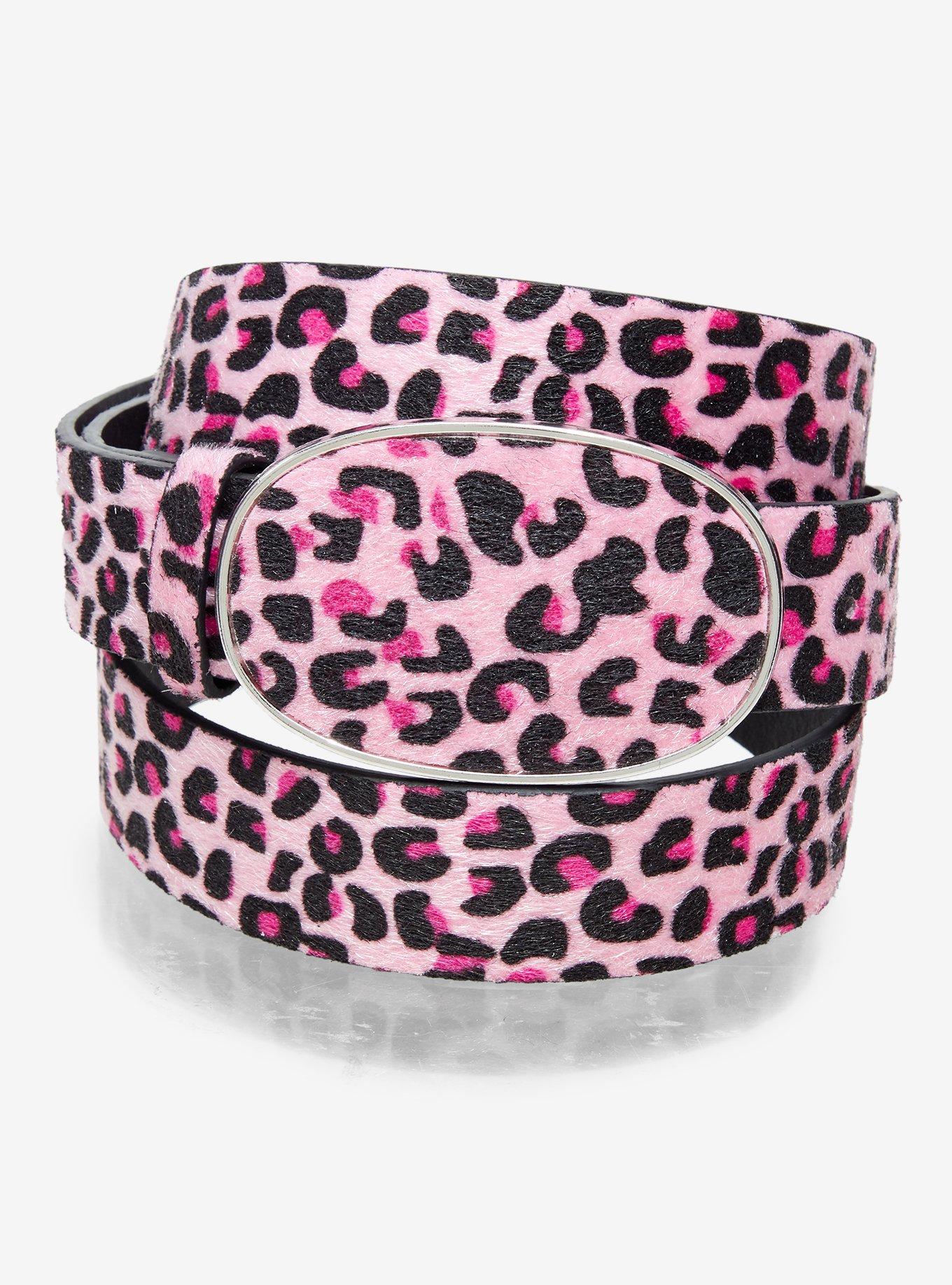 Pink Cheetah Print Belt, , hi-res