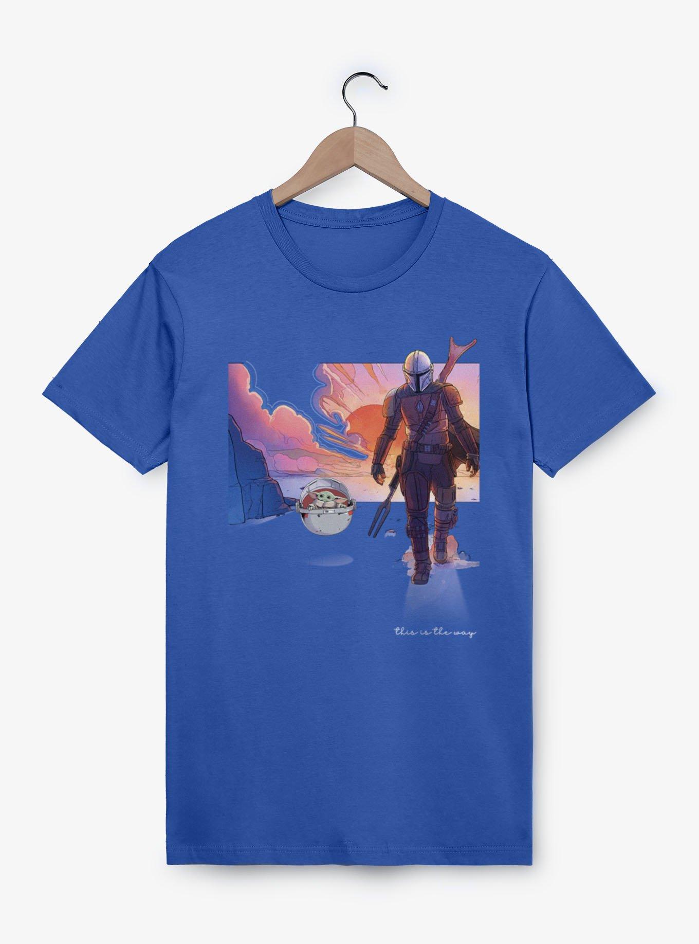 Star Wars The Mandalorian Mando And Grogu This Way T-Shirt, ROYAL, hi-res