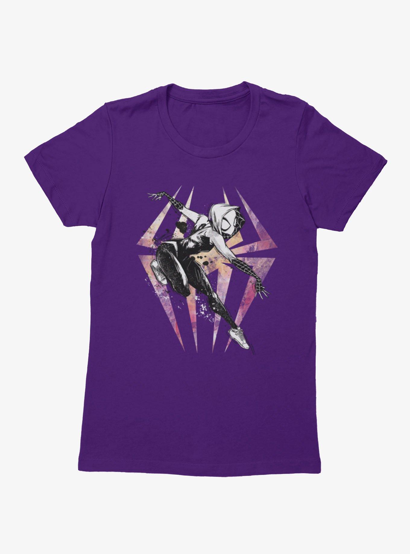 Marvel Spider Gwen Watercolor Logo Womens T-Shirt Her Universe Exclusive, , hi-res