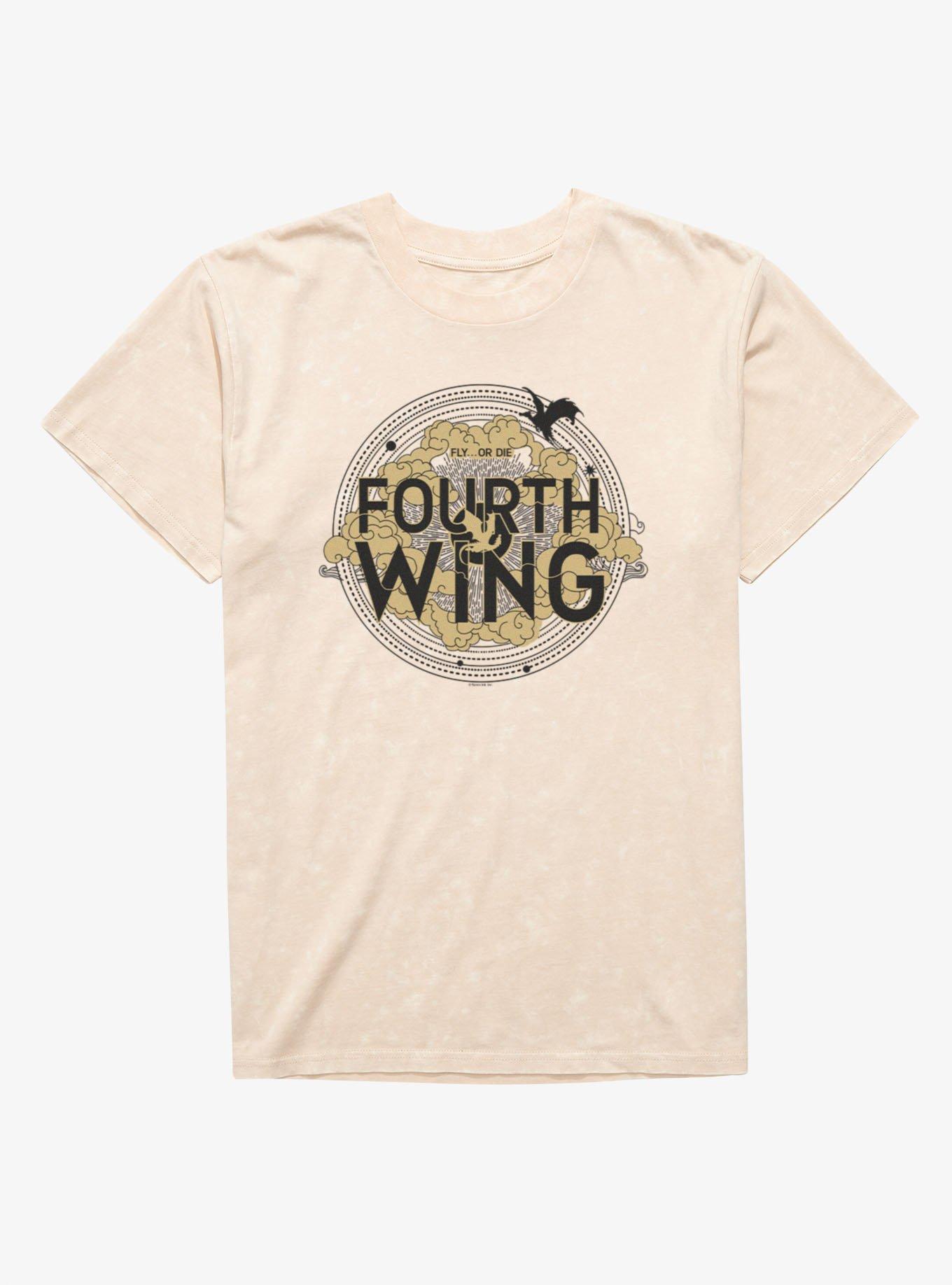 Fourth Wing Logo Mineral Wash T-Shirt, , hi-res