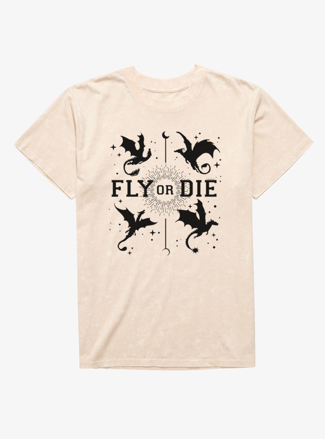 Fourth Wing Fly Or Die Mineral Wash T-Shirt, , hi-res