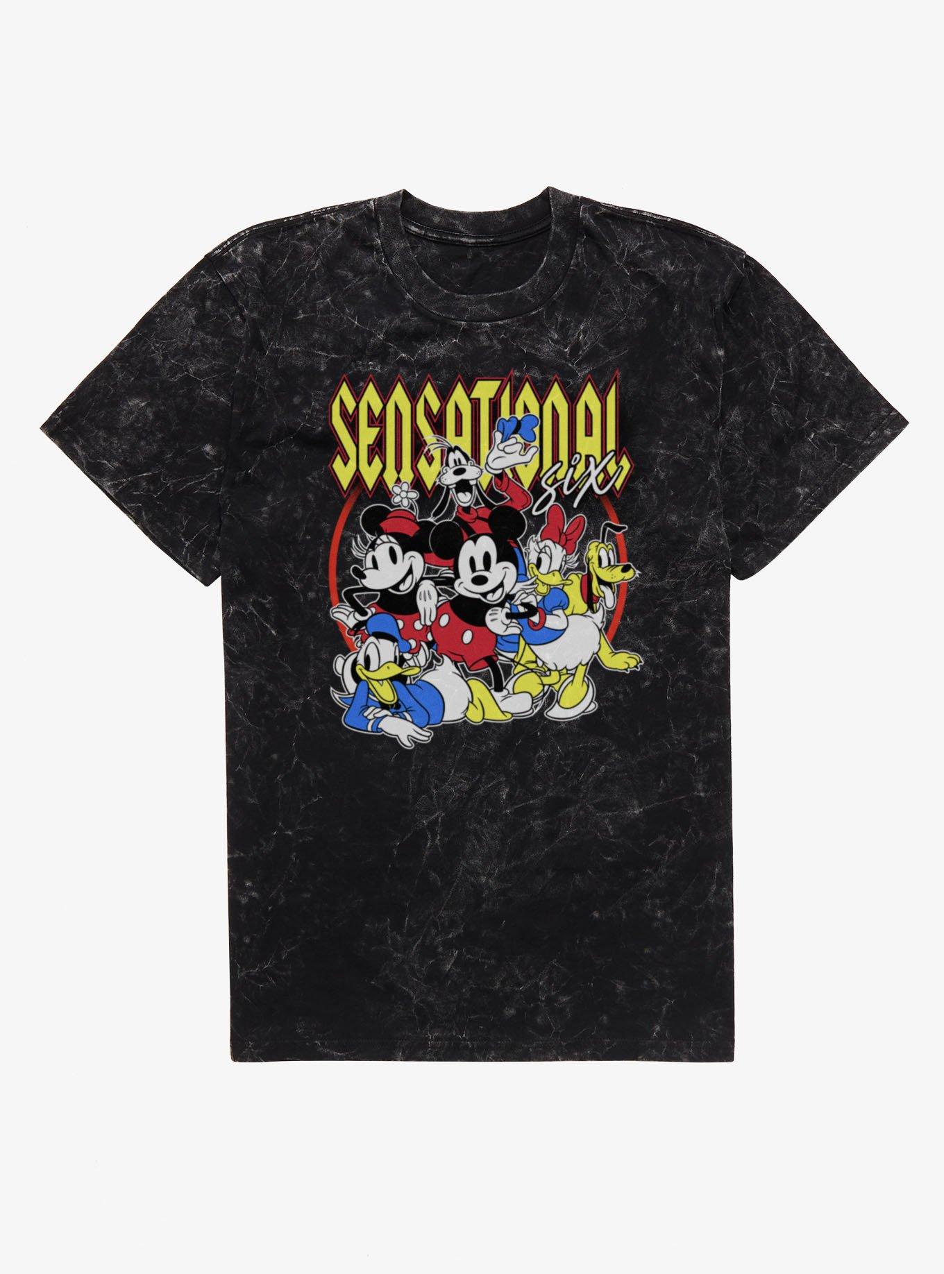 Disney Mickey Mouse Sensational Six Mineral Wash T-Shirt Hot Topic Exclusive