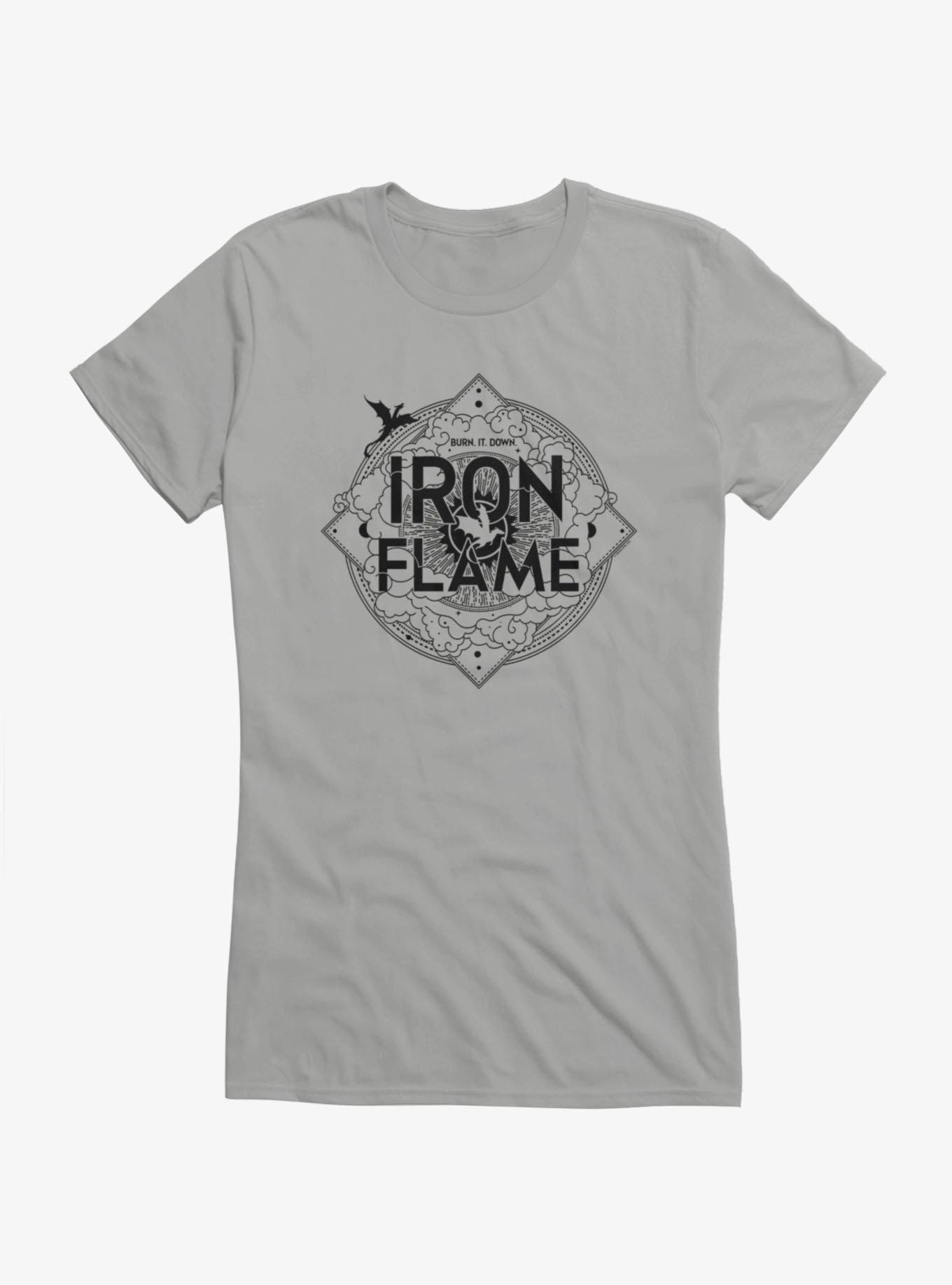 Fourth Wing Iron Flame Logo Girls T-Shirt