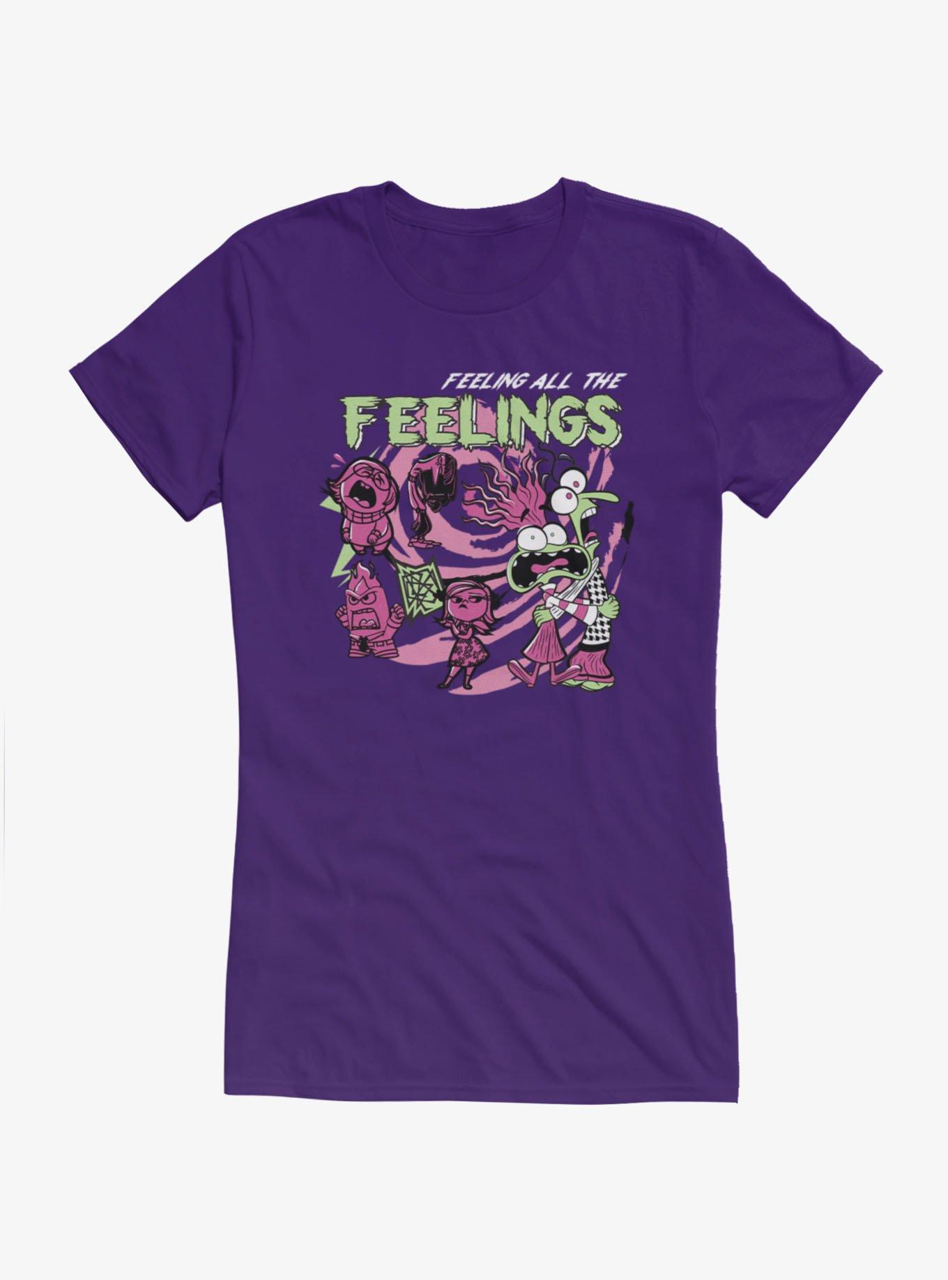Disney Pixar Inside Out 2 Feeling All The Feelings Girls T-Shirt Hot Topic Exclusive, , hi-res