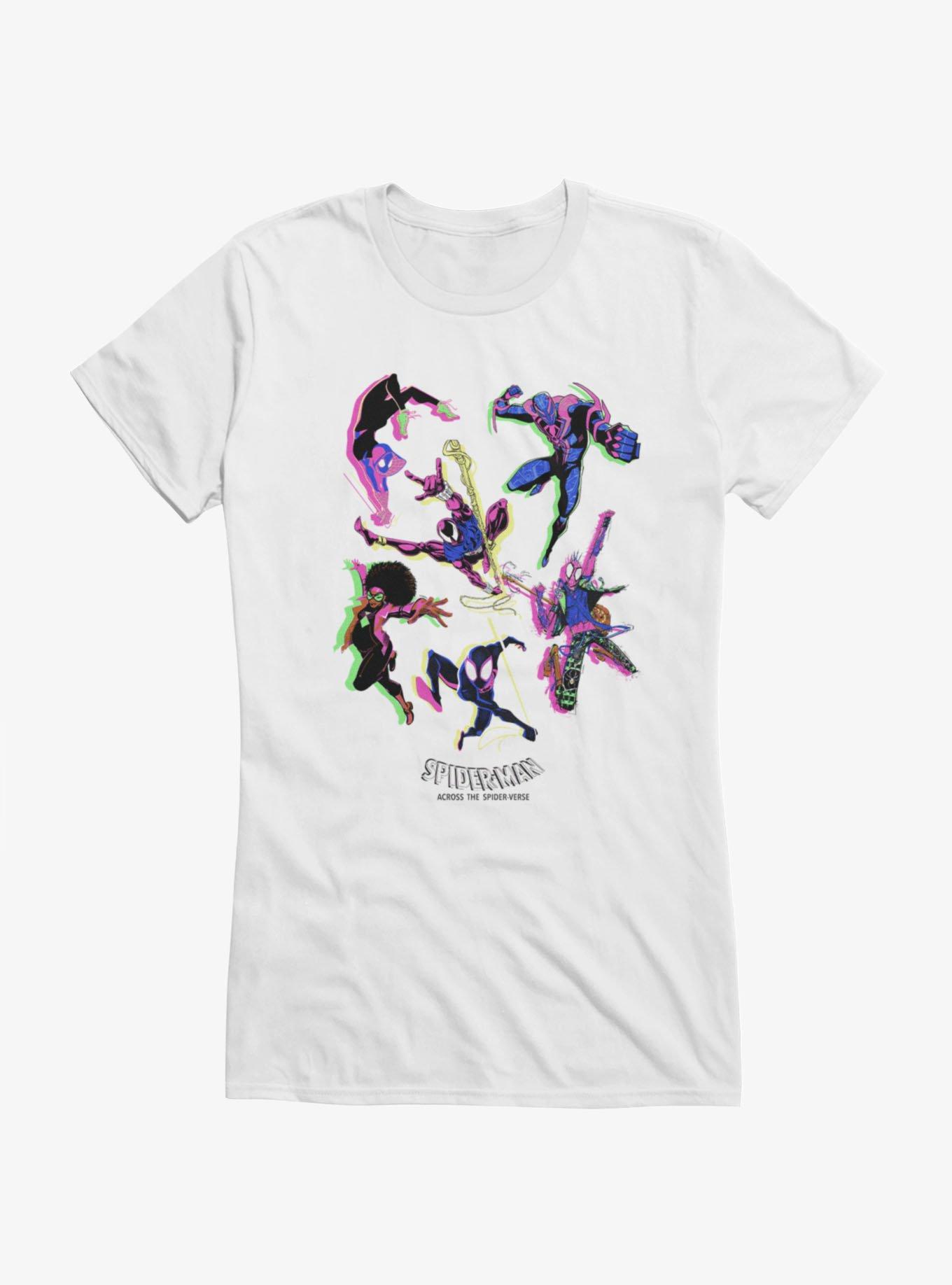 Marvel Spider-Man Spiderverse Neon Girls T-Shirt Hot Topic Exclusive
