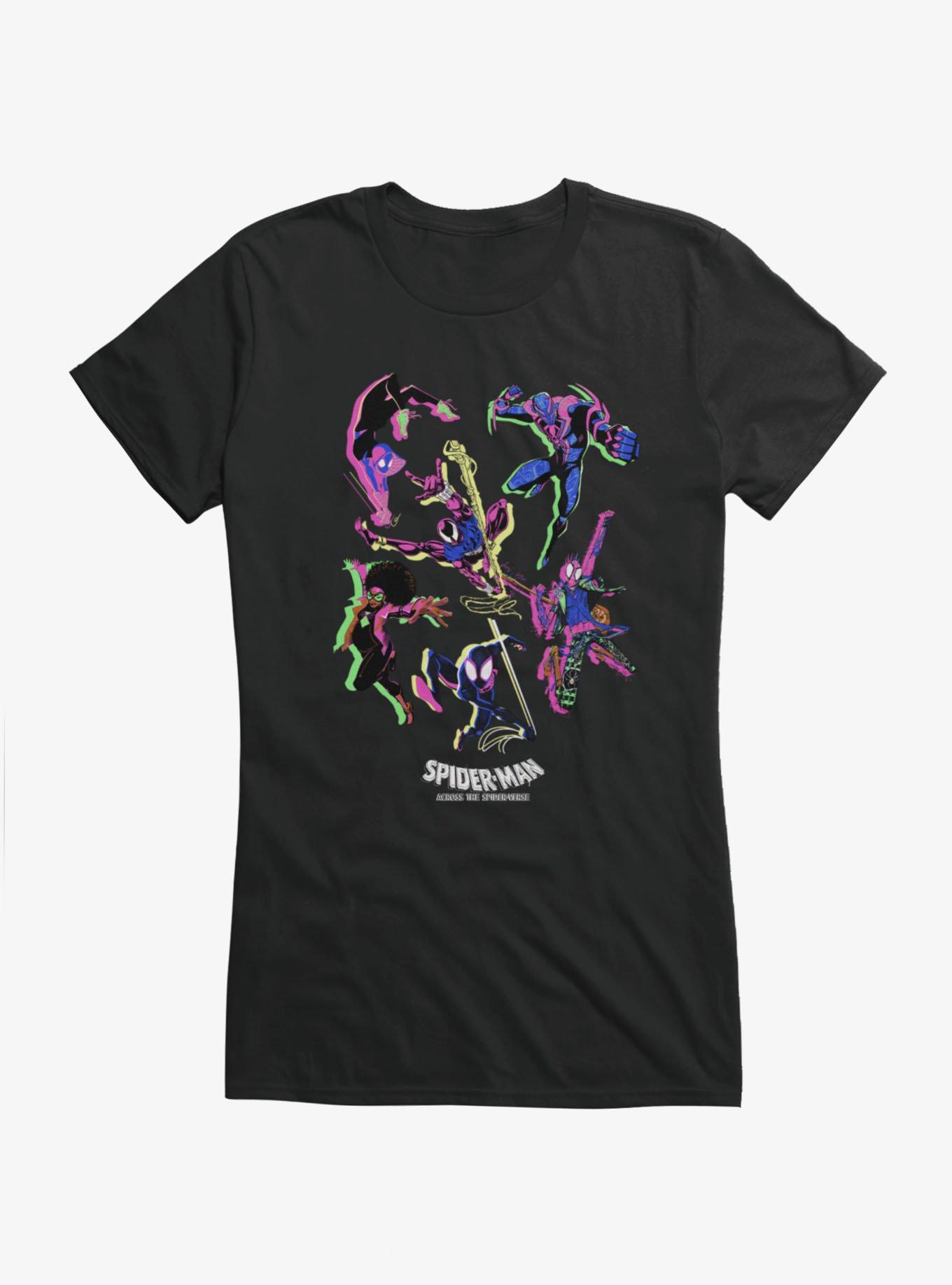 Marvel Spider-Man Spiderverse Neon Girls T-Shirt Hot Topic Exclusive