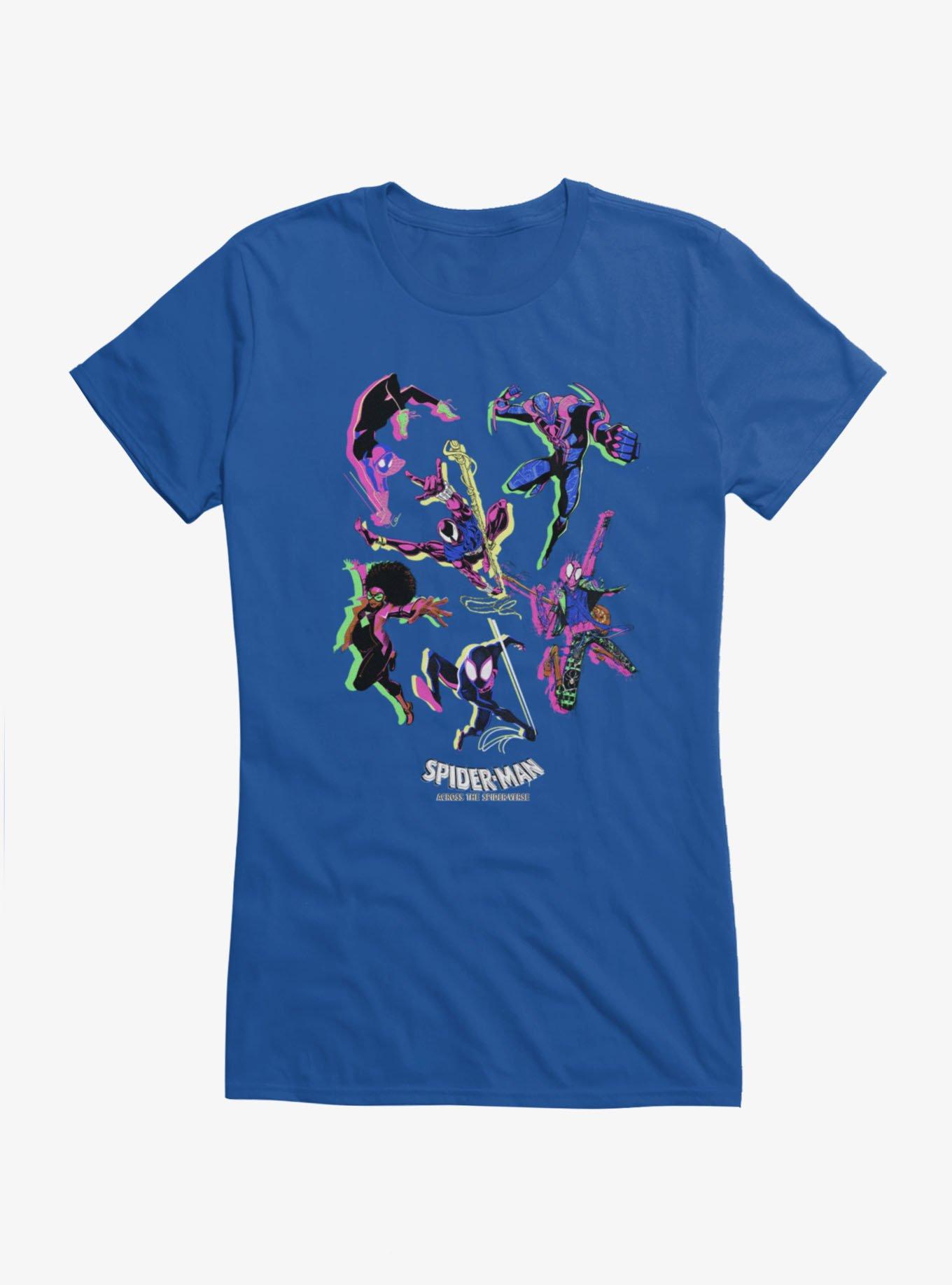 Marvel Spider-Man Spiderverse Neon Girls T-Shirt Hot Topic Exclusive