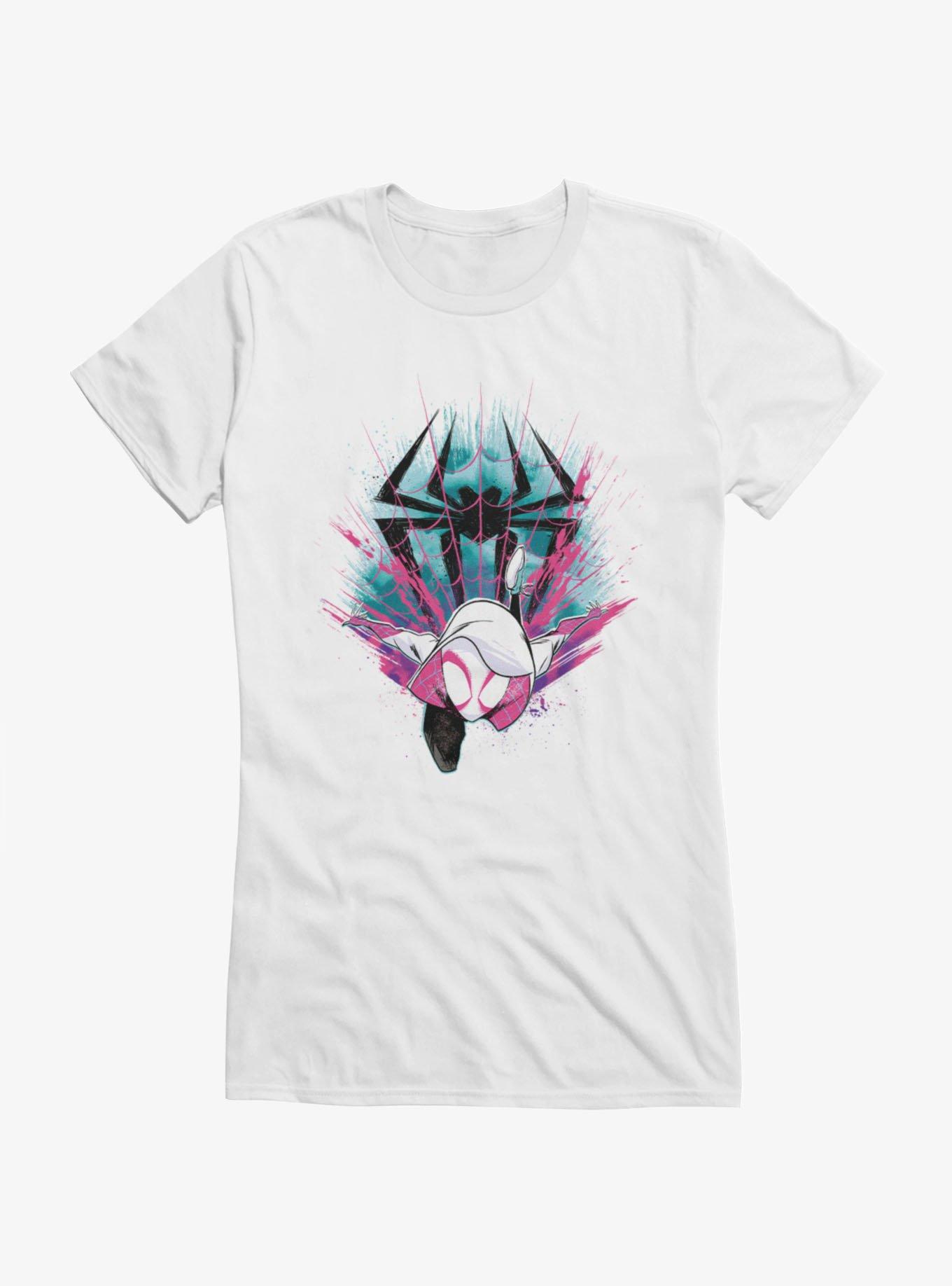Marvel Spider-Gwen Splatter Girls T-Shirt Hot Topic Exclusive, , hi-res