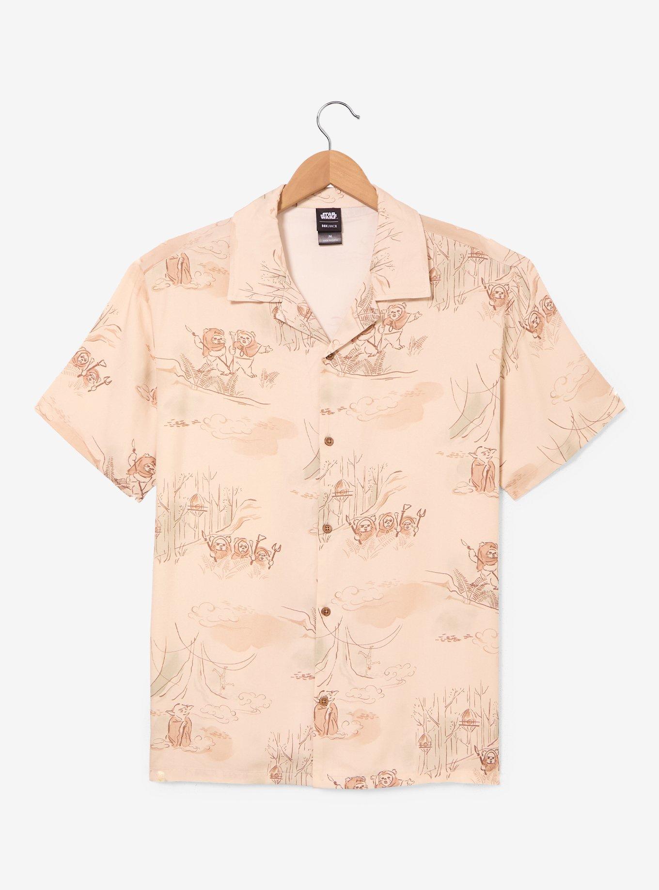 Star Wars Ewoks Illustrated Woven Button-Up &mdash; BoxLunch Exclusive, , hi-res