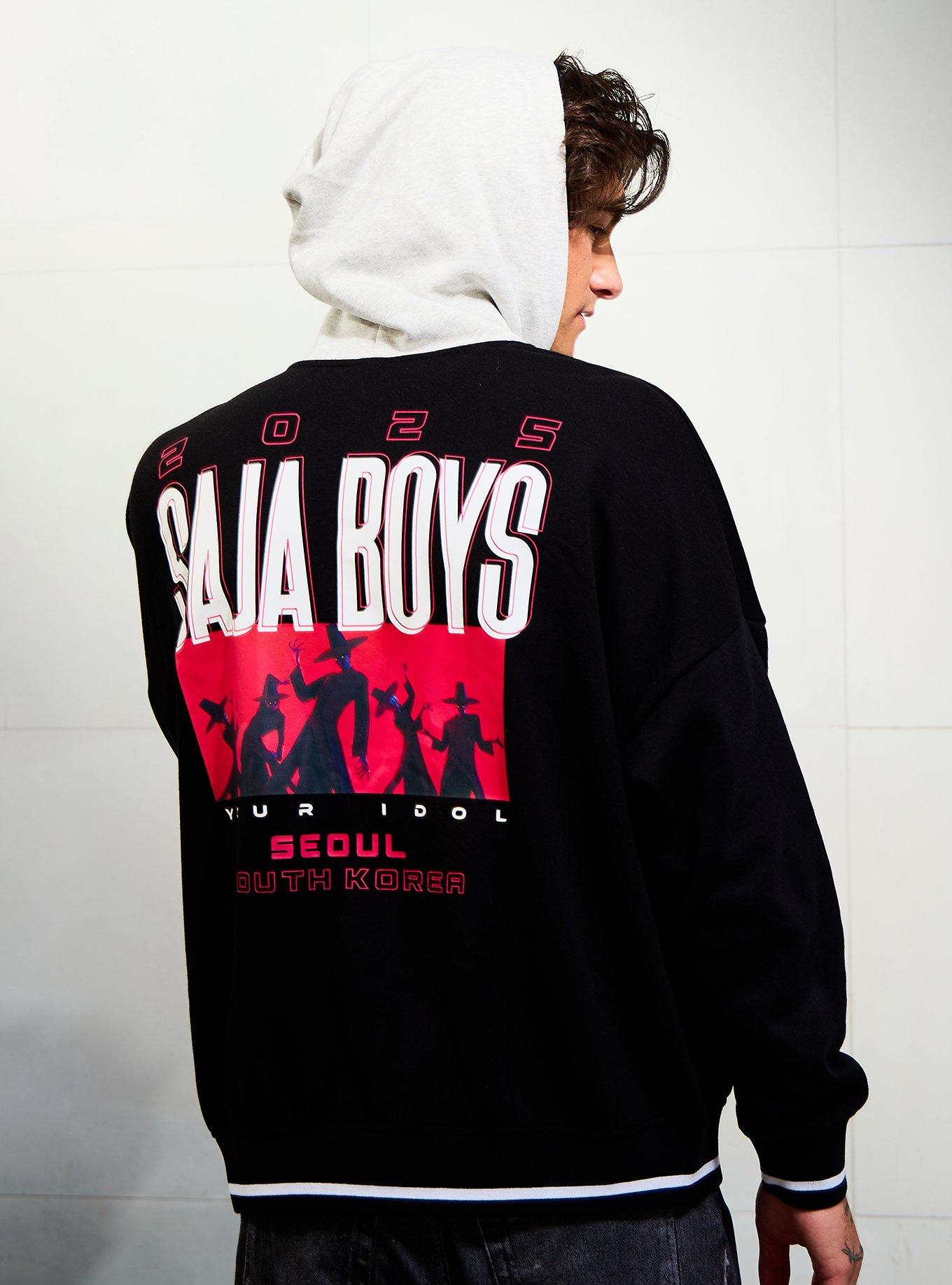 KPop Demon Hunters Saja Boys Embossed Logo Hoodie - BoxLunch Exclusive