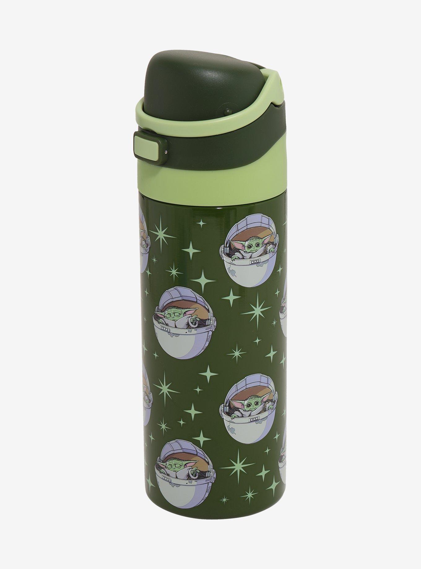 Star Wars The Mandalorian Grogu Flip-Top Water Bottle