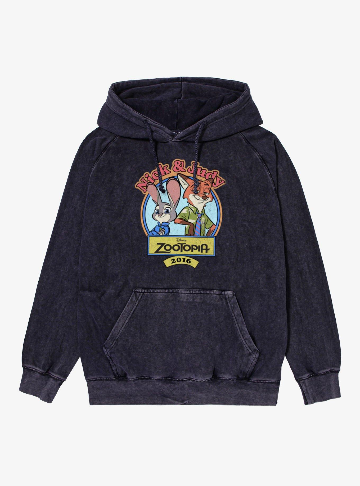 Disney Zootopia 2016 Mineral Wash Hoodie Hot Topic Exclusive
