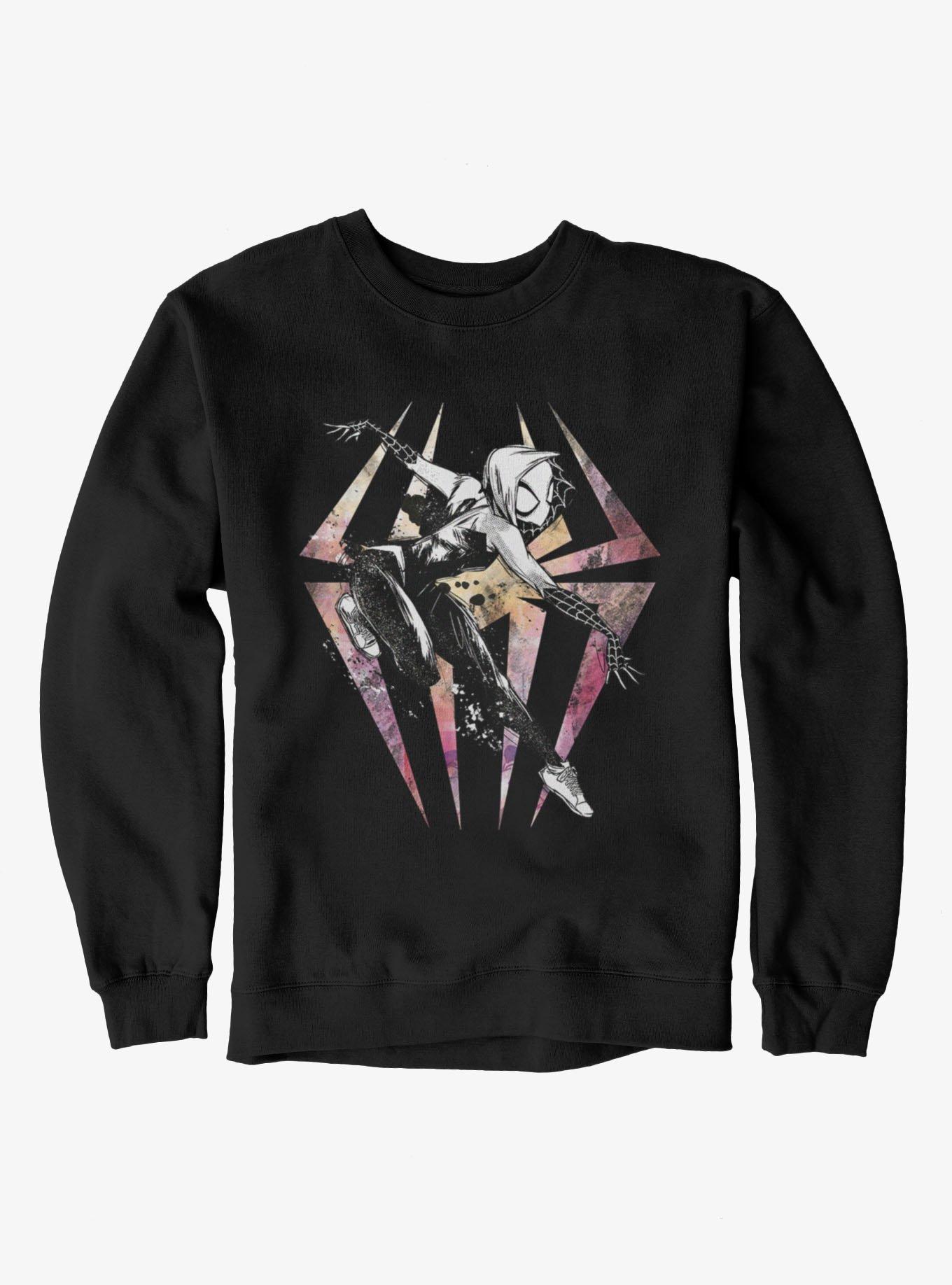 Marvel Spider Gwen Watercolor Logo Sweatshirt Her Universe Exclusive, , hi-res