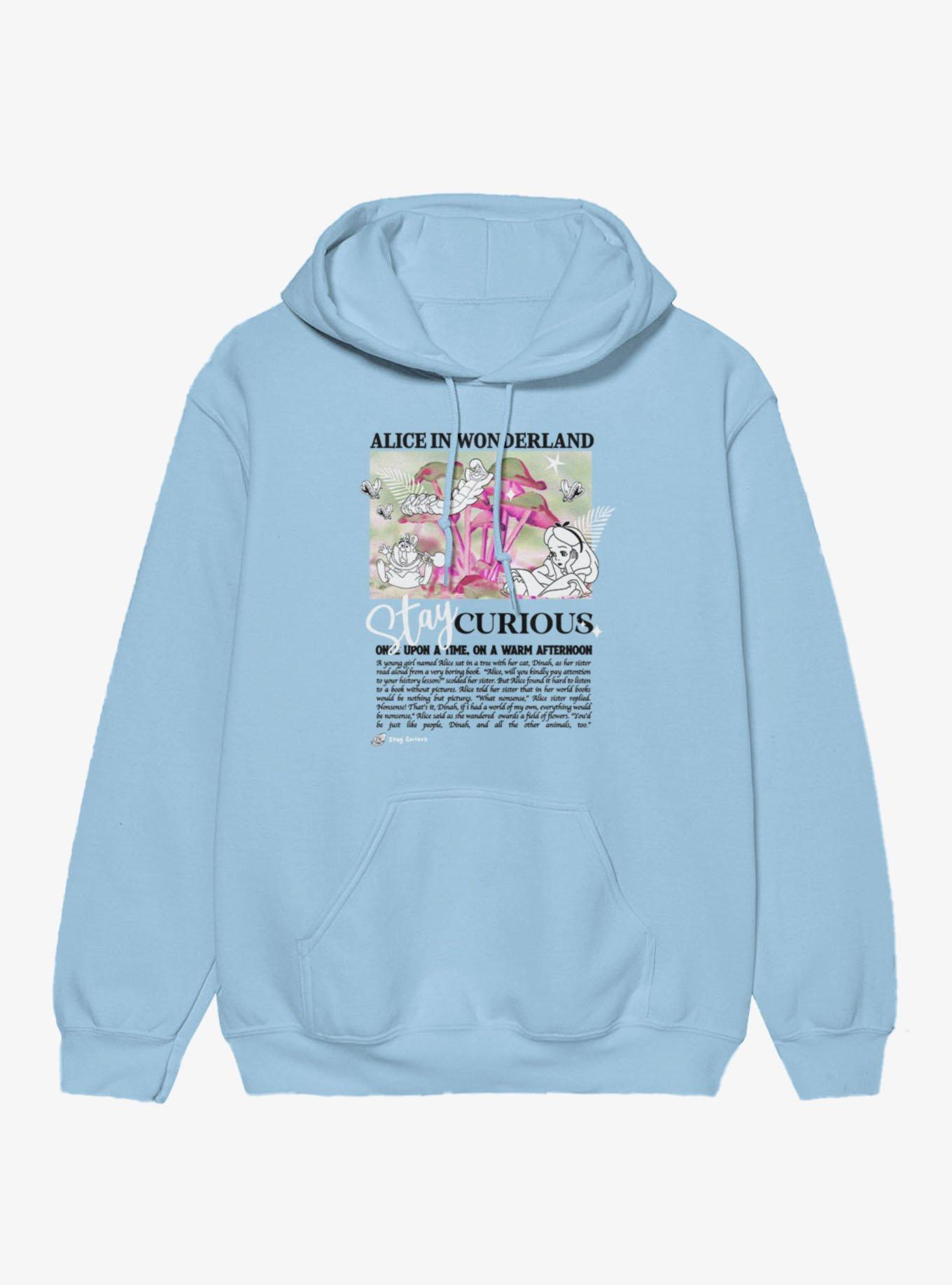 Disney Alice In Wonderland Stay Curious Hoodie Hot Topic Exclusive, , hi-res