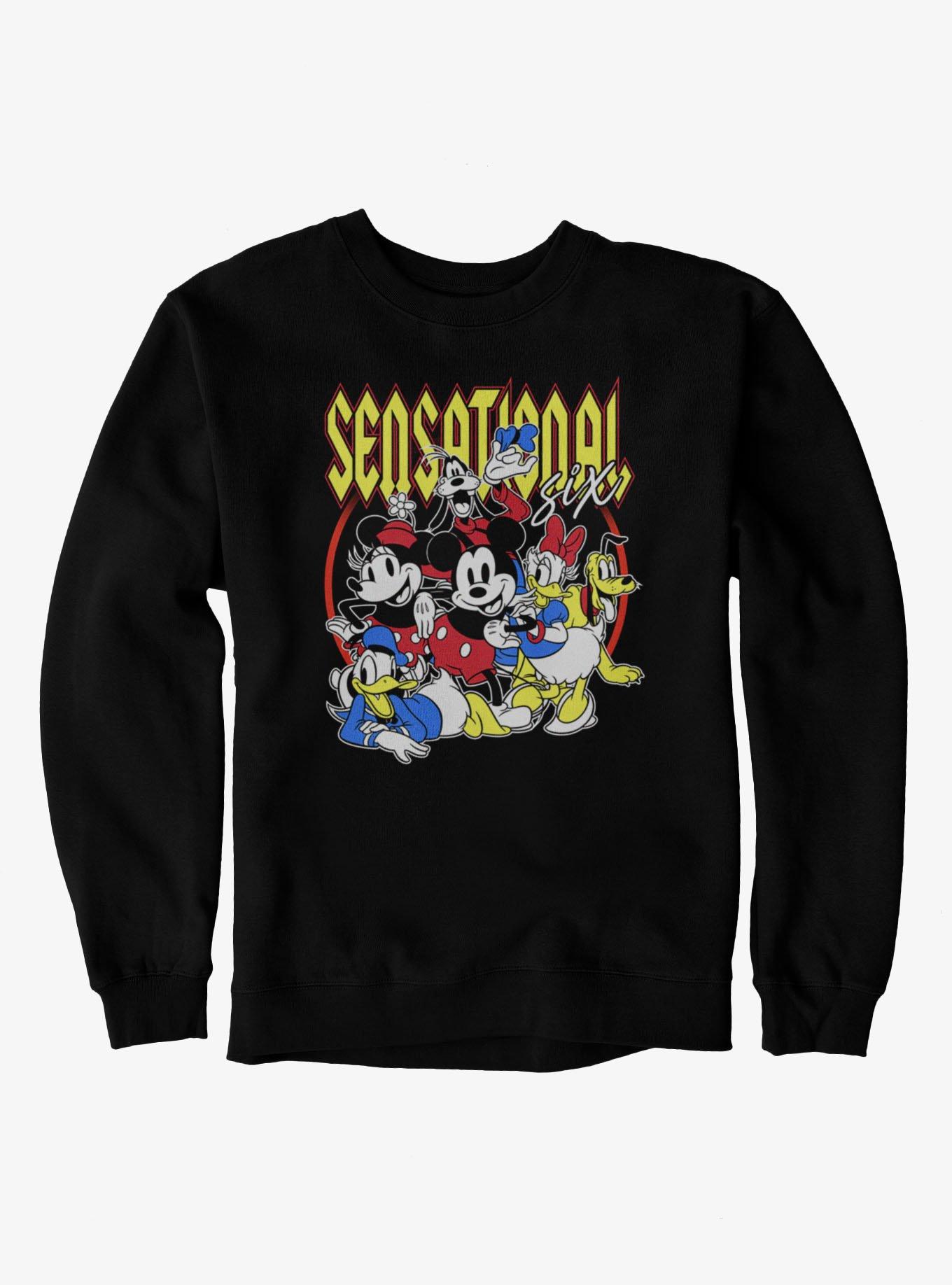 Disney Mickey Mouse Sensational Six Sweatshirt Hot Topic Exclusive, , hi-res