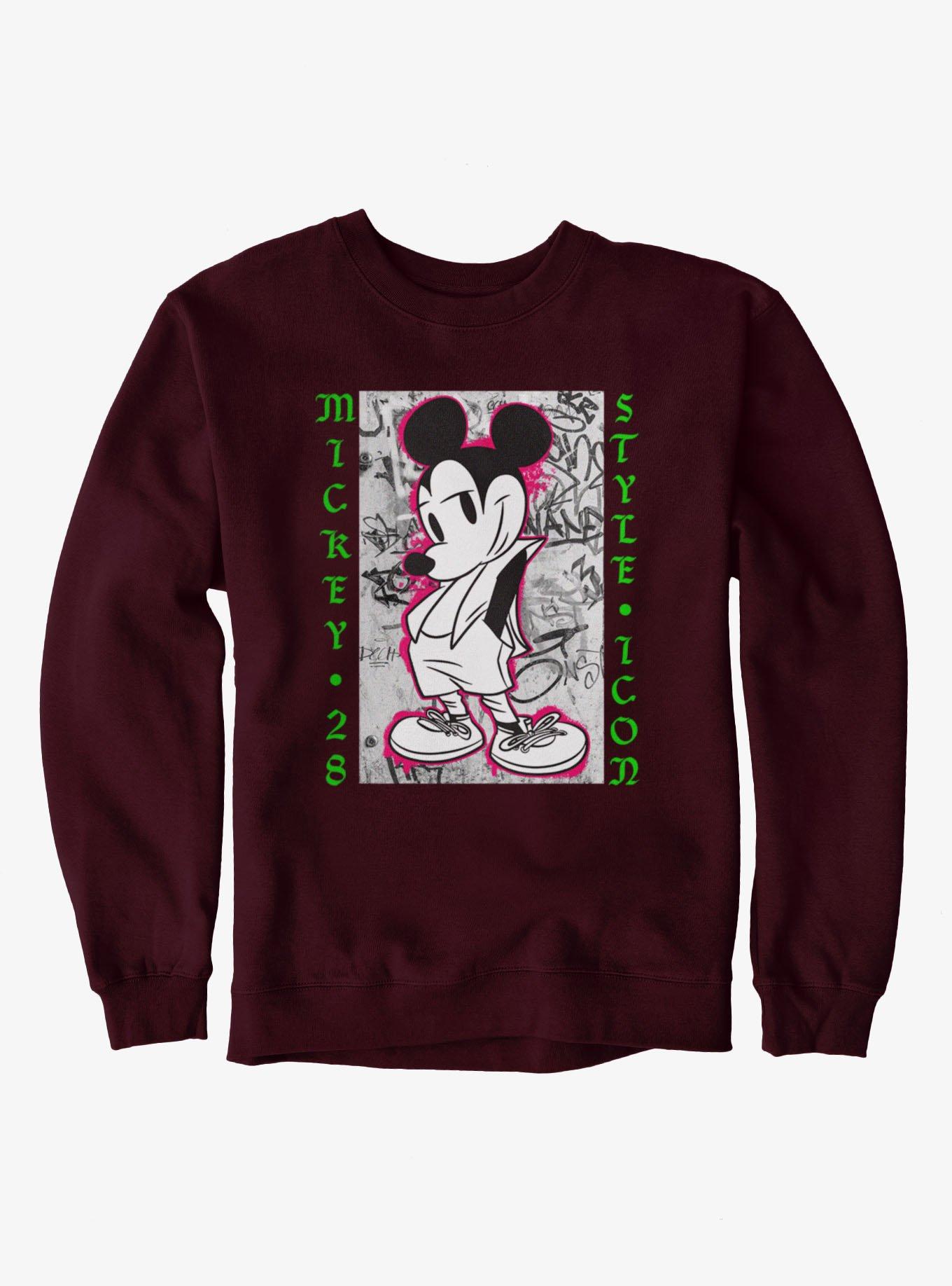 Disney Mickey Mouse 28 Style Icon Sweatshirt Hot Topic Exclusive, , hi-res