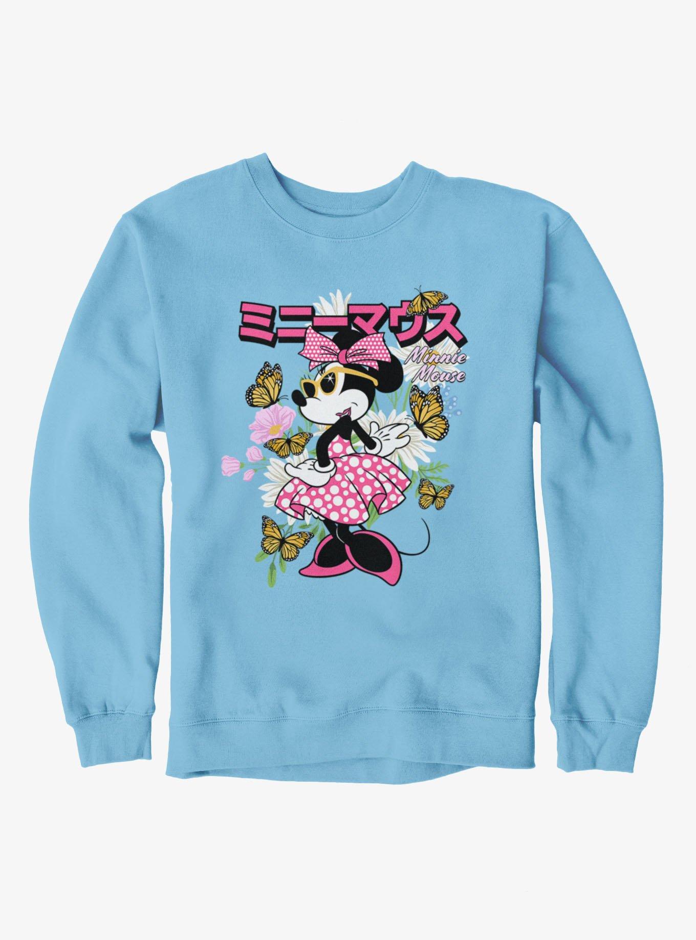 Disney Minnie Mouse Japanese Retro Sweatshirt Hot Topic Exclusive, , hi-res