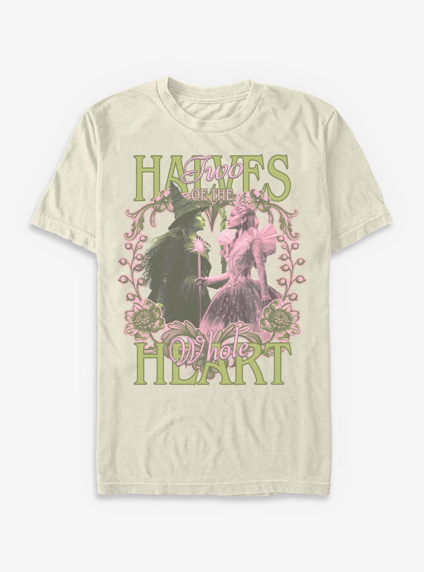 Wicked: For Good Elphaba & Glinda Heart Halves Garment Dye T-Shirt, , hi-res