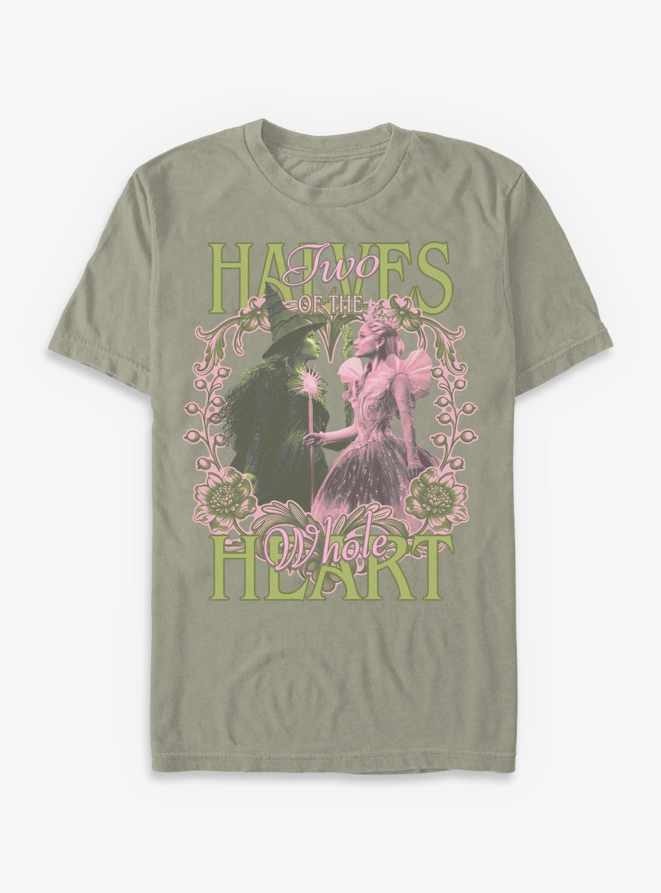 Wicked: For Good Elphaba & Glinda Heart Halves Garment Dye T-Shirt, , hi-res