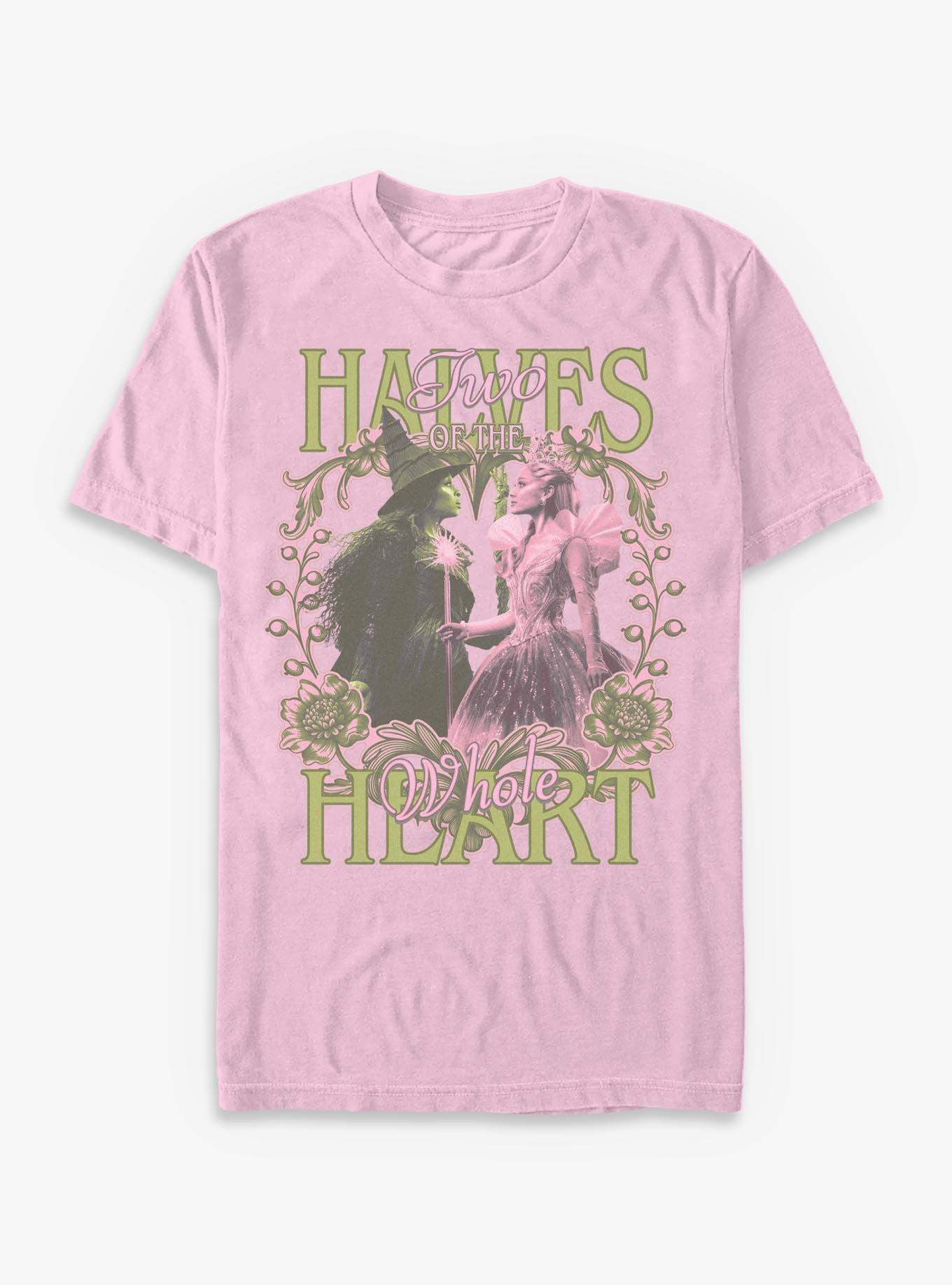 COMFORTCOLORS Wicked: For Good Elphaba & Glinda Heart Halves Garment Dye T-Shirt