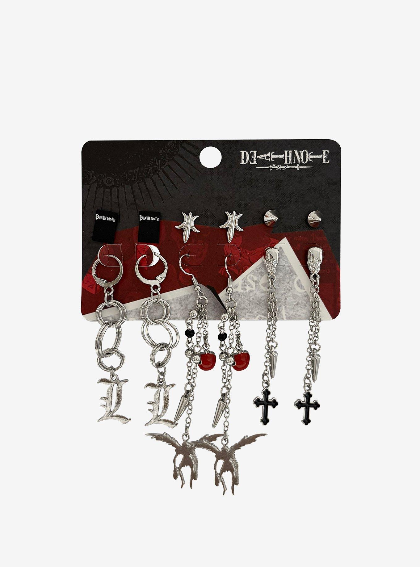 Death Note Icons Stud & Drop Earring Set, , hi-res