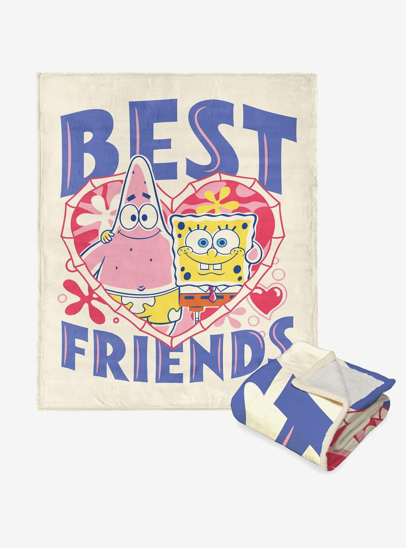 SpongeBob SquarePants Best Friends Silk Touch Sherpa Throw Blanket , , hi-res