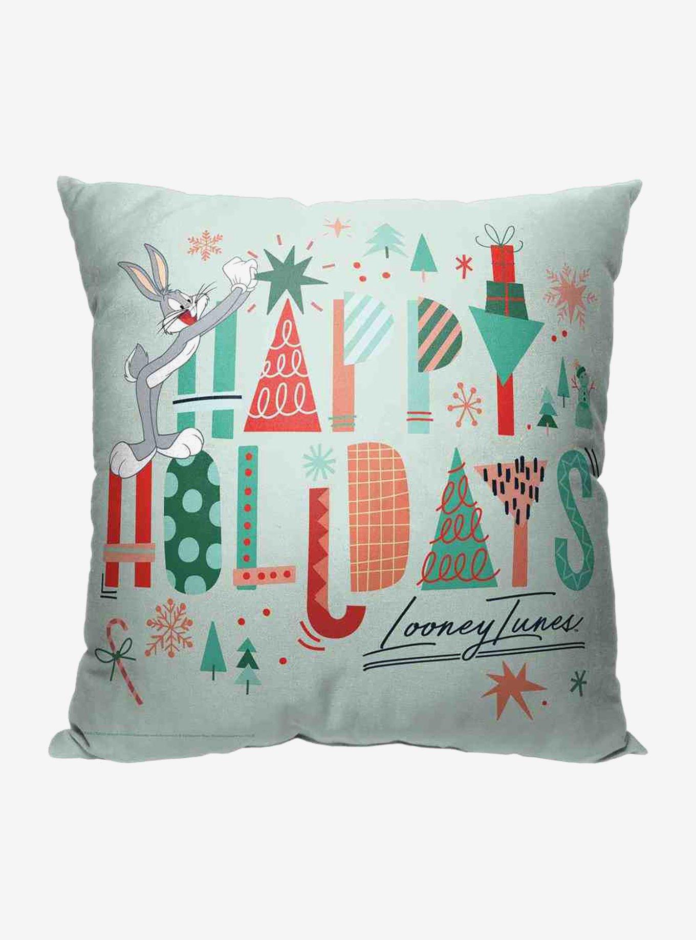 Looney Tunes Happy Holidays Throw Pillow , , hi-res