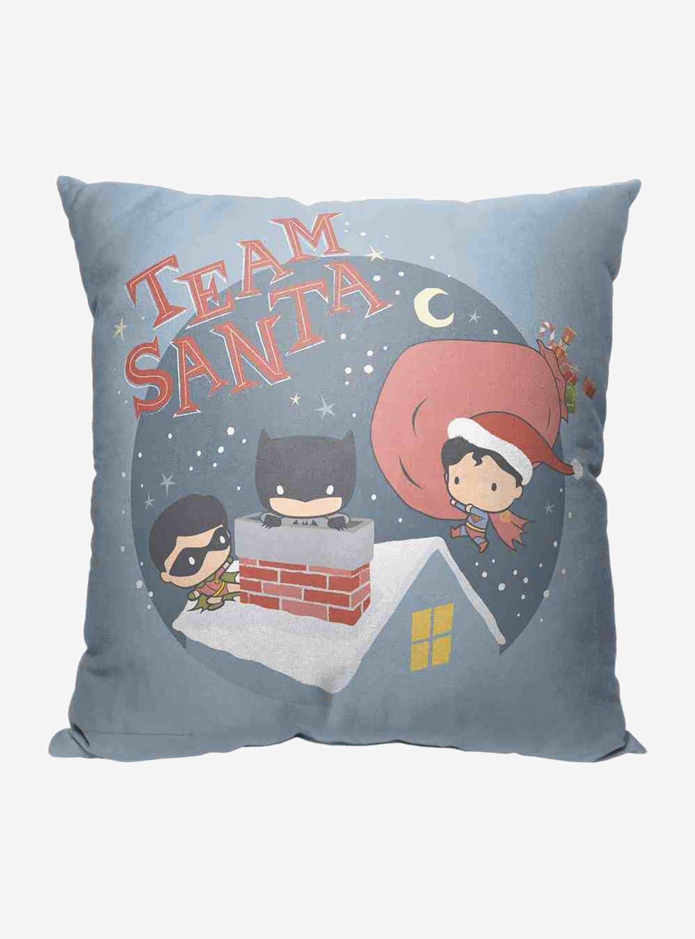 Justice League Team Santa Throw Pillow , , hi-res