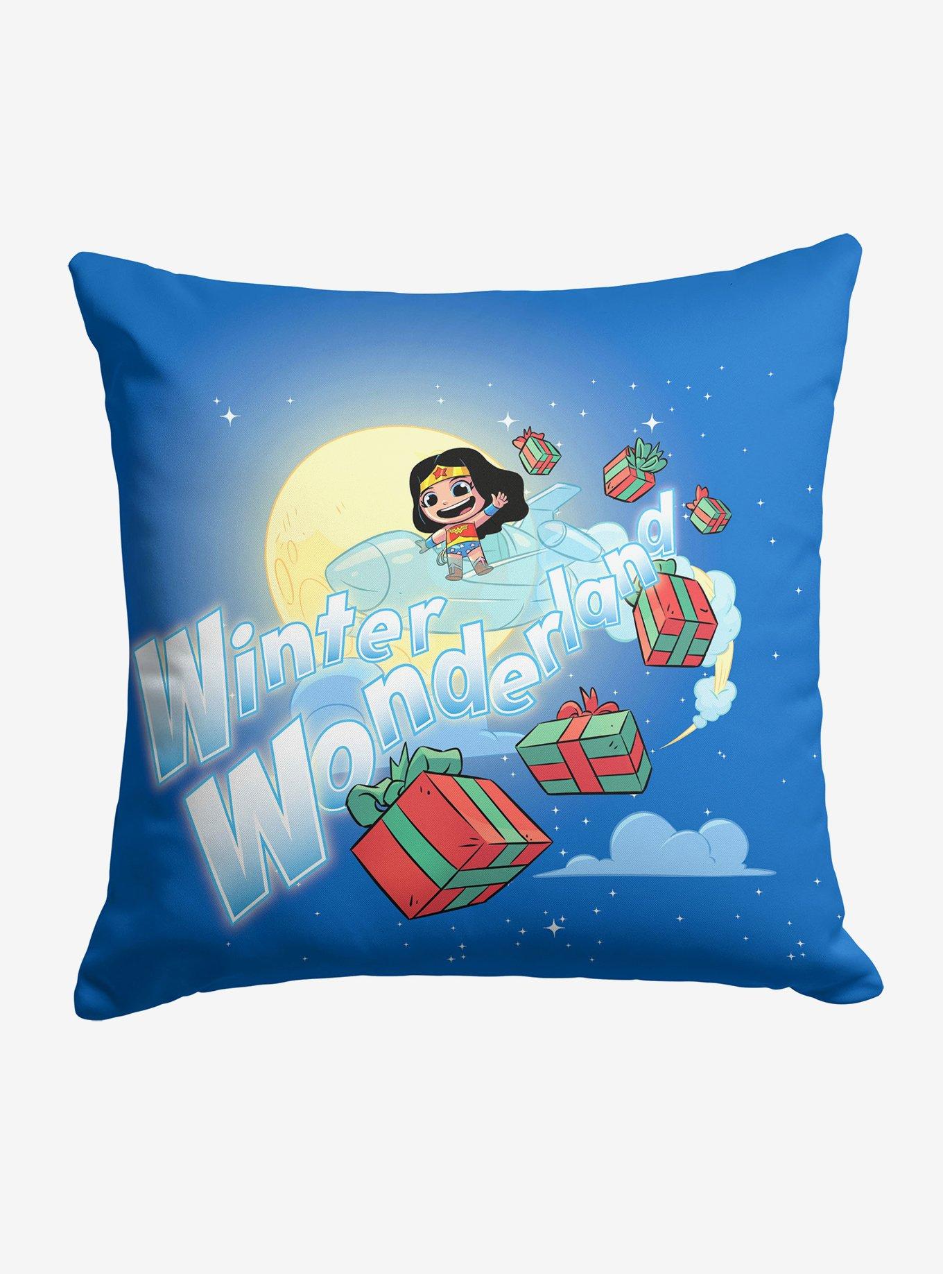 Justice League Winter Wonderland Throw Pillow, , hi-res
