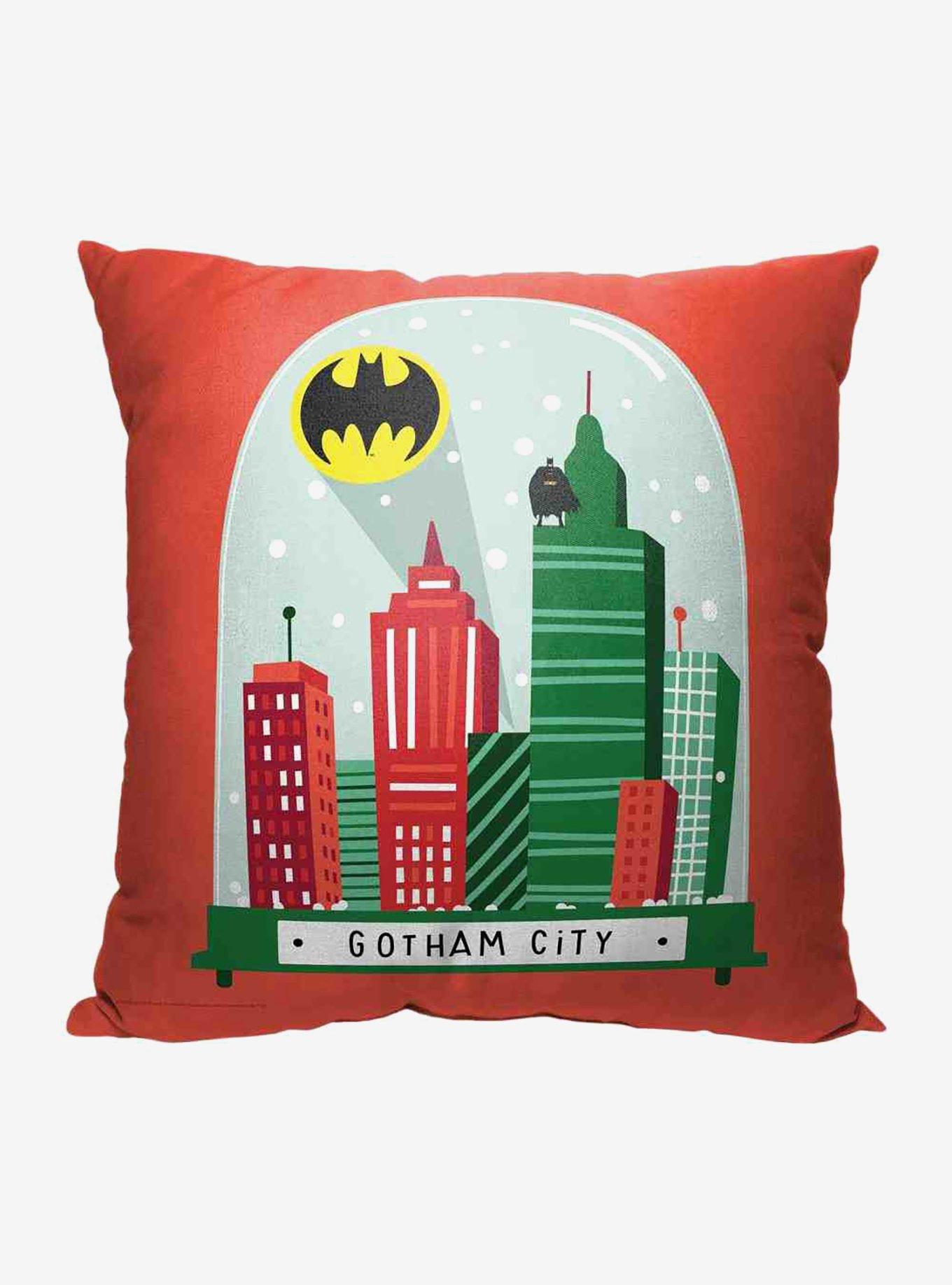 Justice League Gotham Globe Throw Pillow , , hi-res