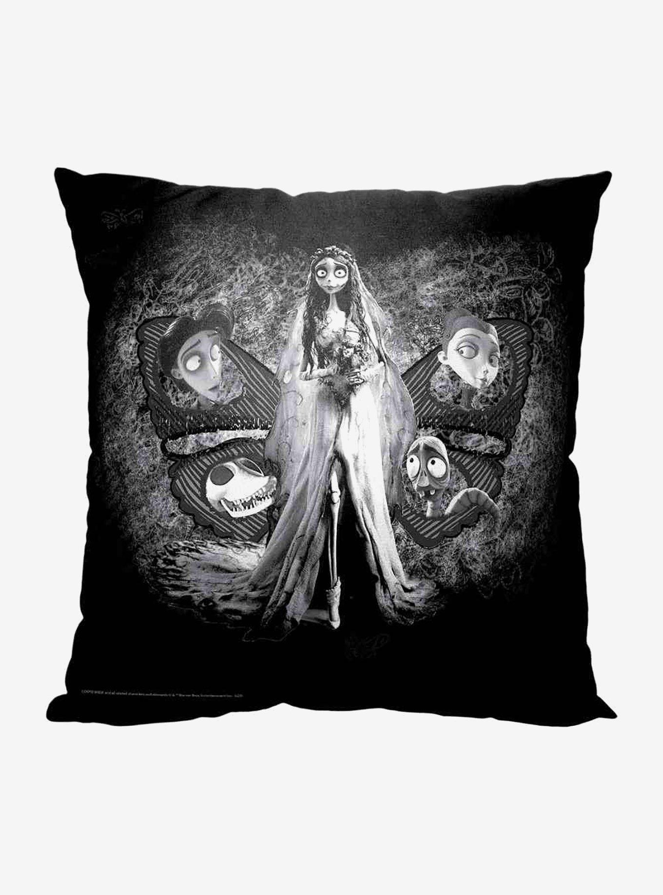 Corpse Bride Black and White Throw Pillow , , hi-res