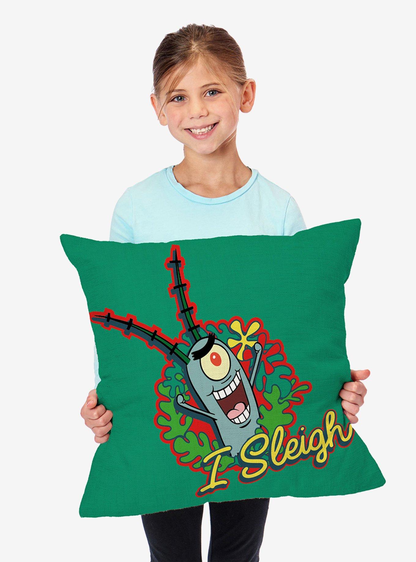 SpongeBob SquarePants I Sleigh Throw Pillow, , hi-res