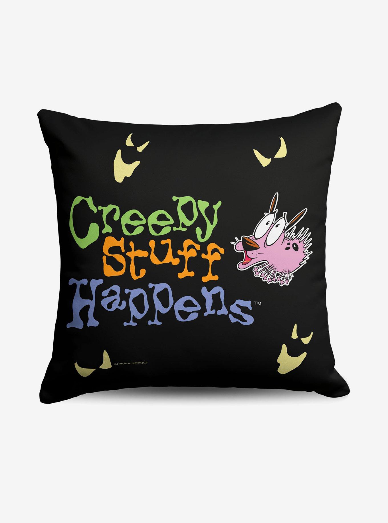 Courage The Cowardly Dog Creepy Stuff Happens Throw Pillow , , hi-res