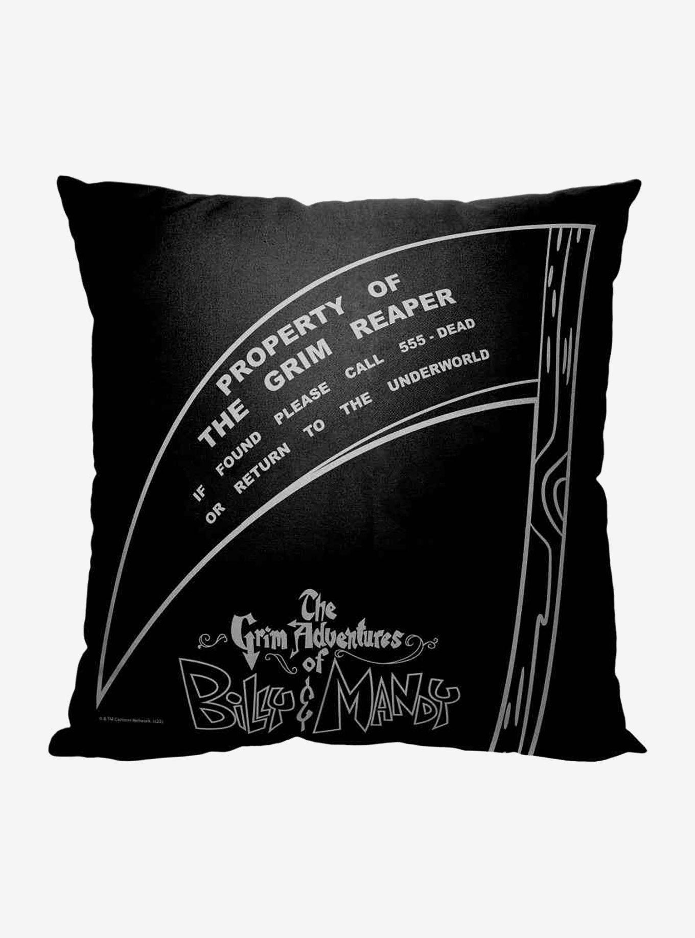 Billy And Mandy Property Of The Grim Reaper Throw Pillow , , hi-res