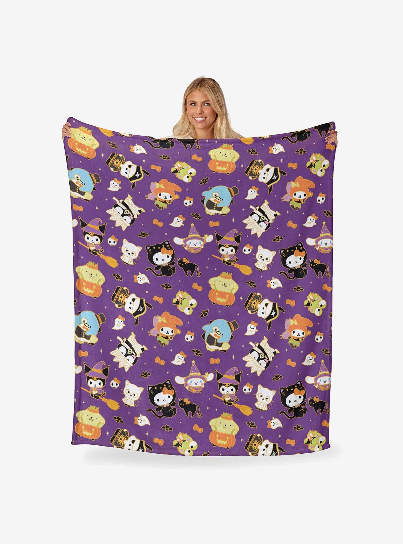 Hello Kitty Halloween Gold Silk Touch Throw Blanket , , hi-res