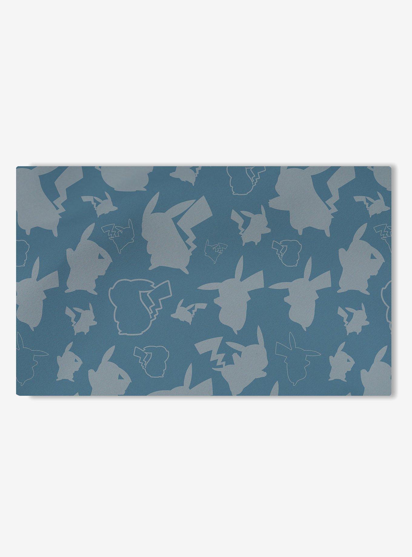 Pokemon Pika Silhouette Blue Washable Rug , , hi-res