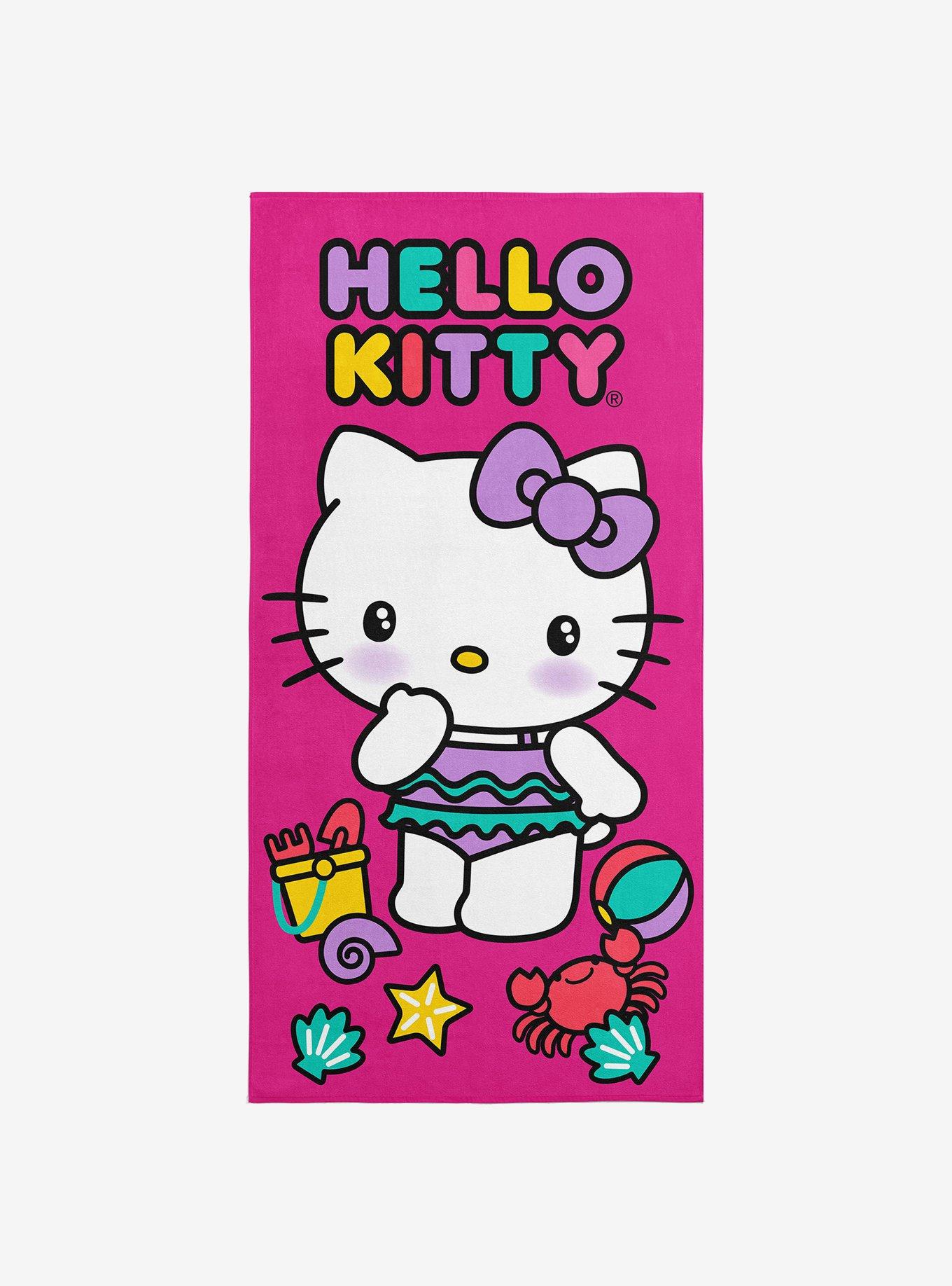 Hello Kitty Hello Beach Microfiber Beach Towel, , hi-res