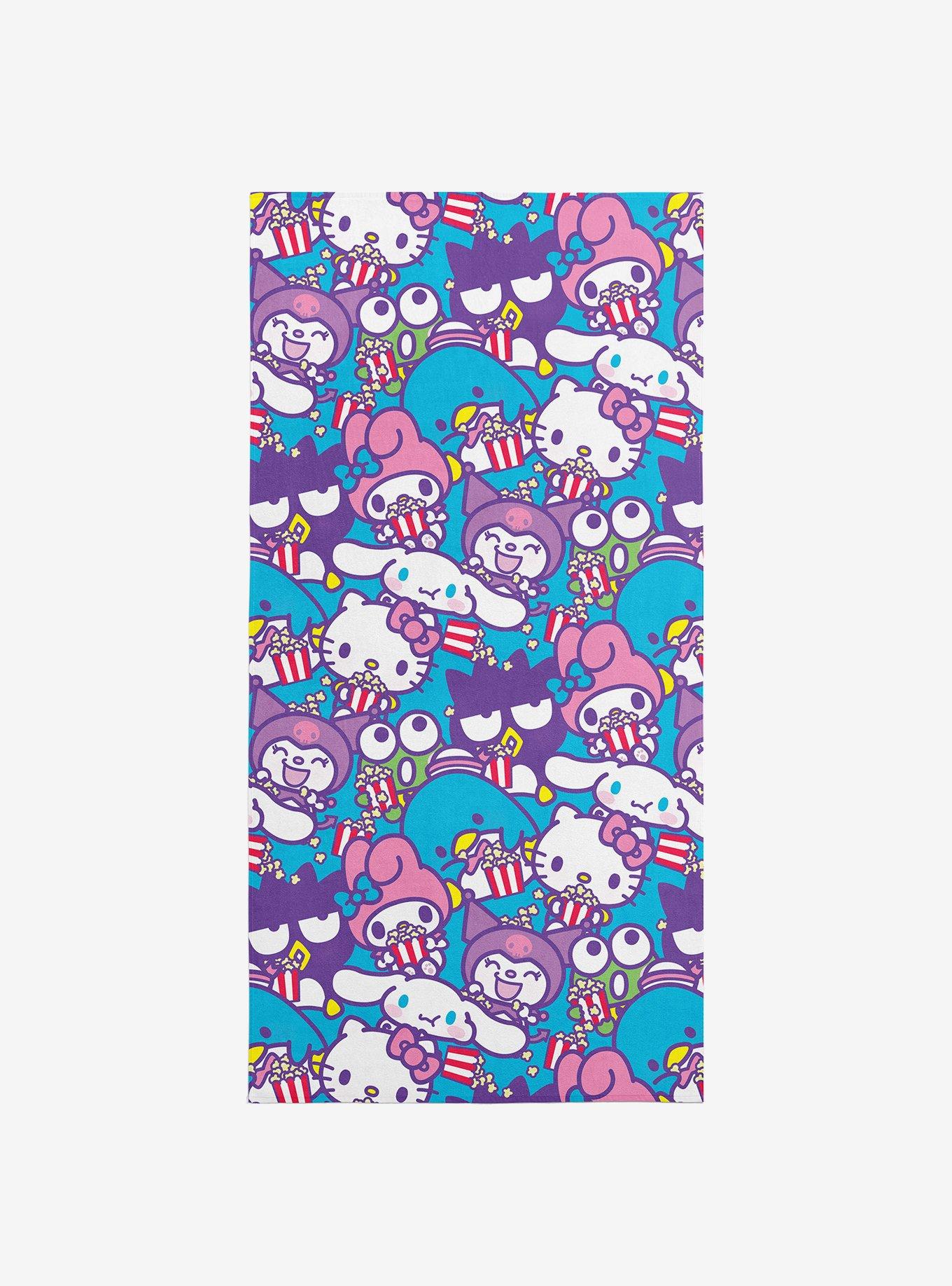 Hello Kitty & Friends Popcorn Party Microfiber Beach Towel, , hi-res