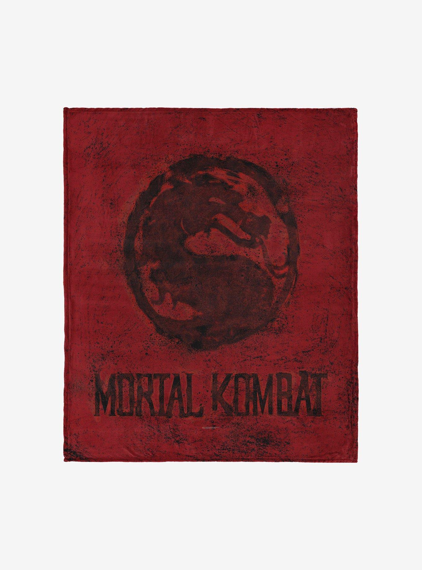 Mortal Kombat Logo_ Red Silk Touch Throw Blanket , , hi-res