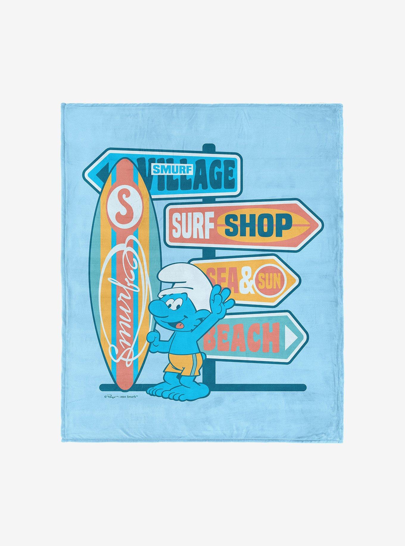 Smurfs Surf Shop Silk Touch Throw Blanket , , hi-res