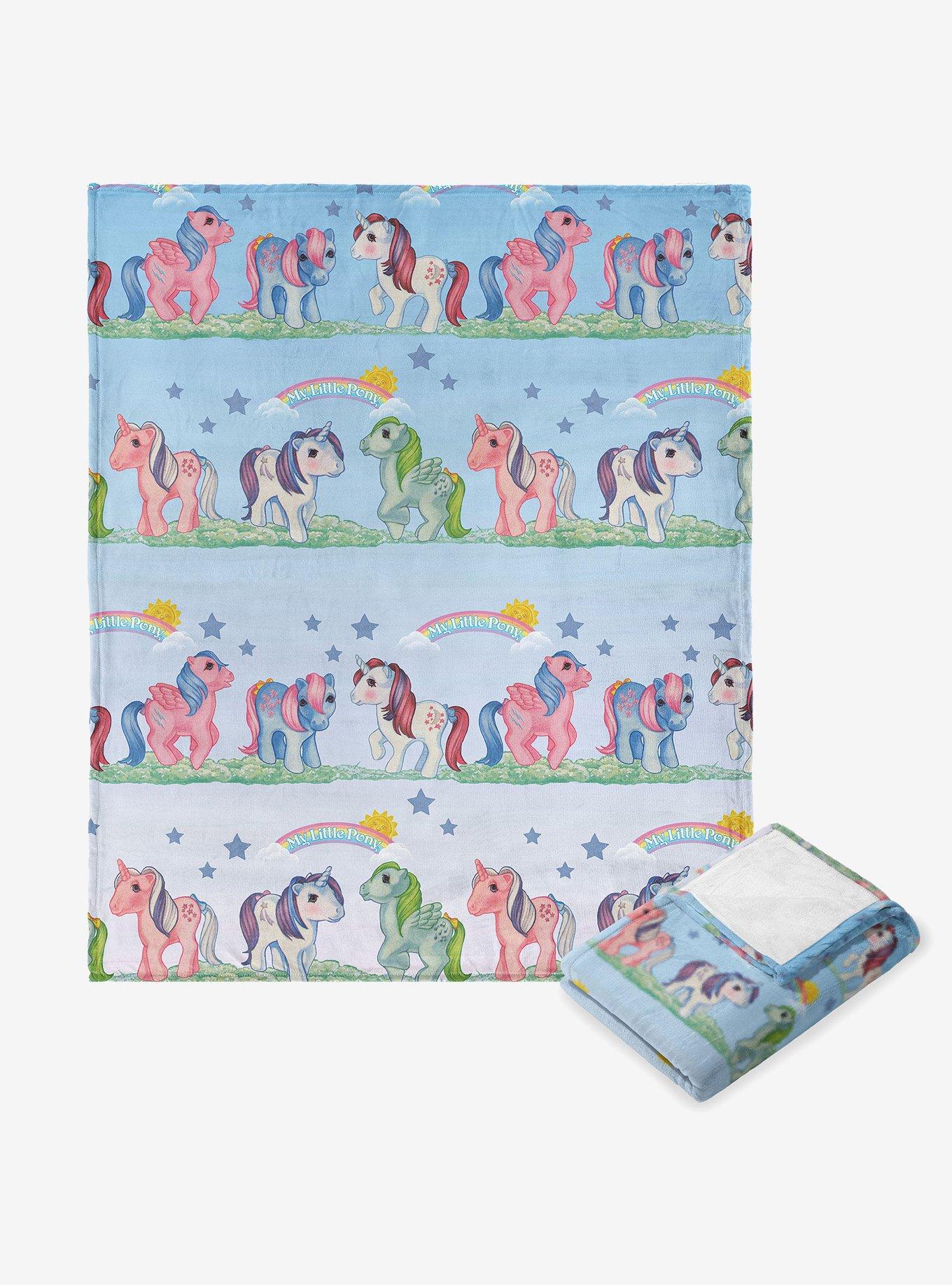 My Little Pony Retro Rainbows Silk Touch Throw Blanket , , hi-res