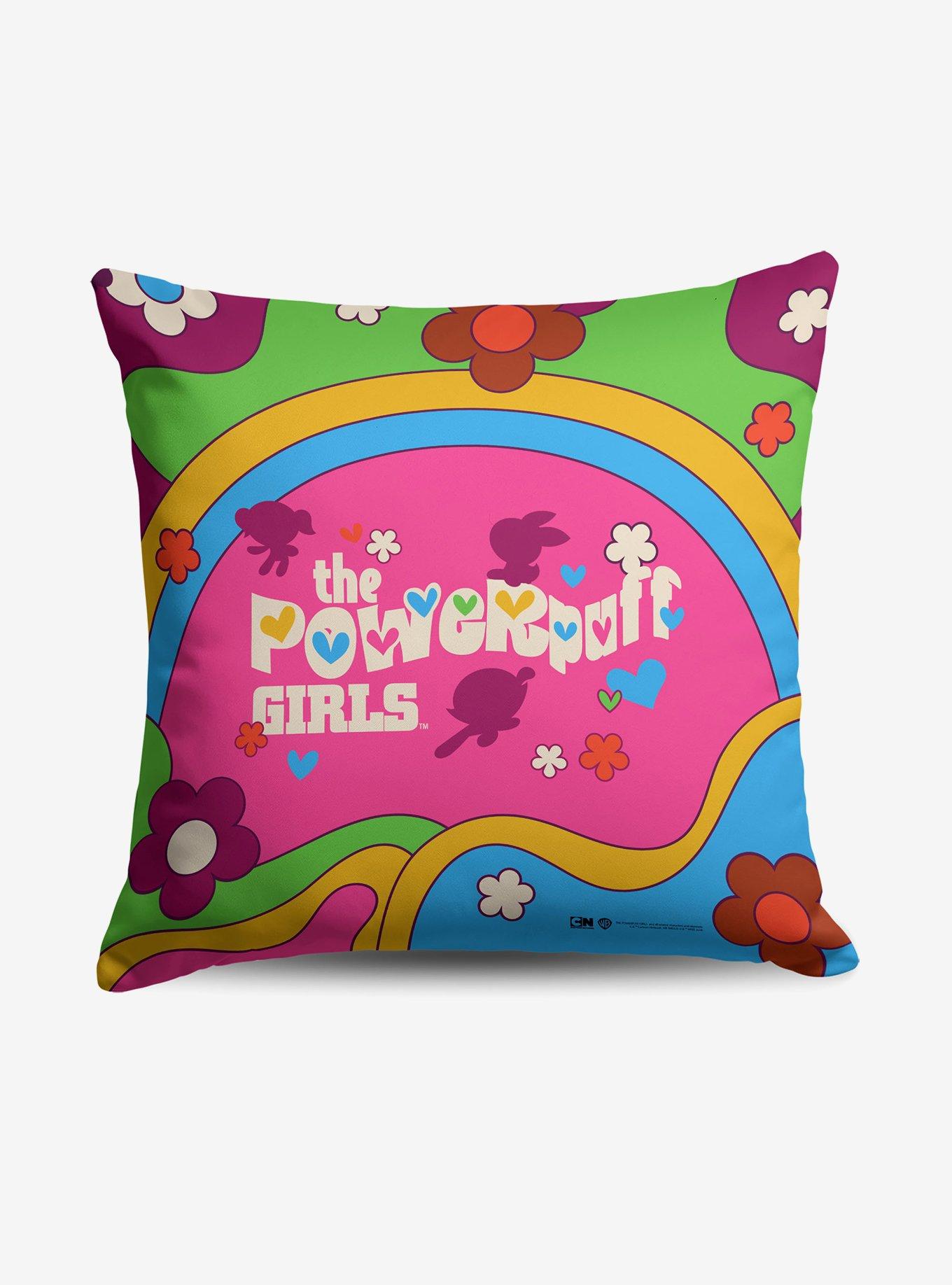 Powerpuff Girls Funky Flowers Throw Pillow , , hi-res