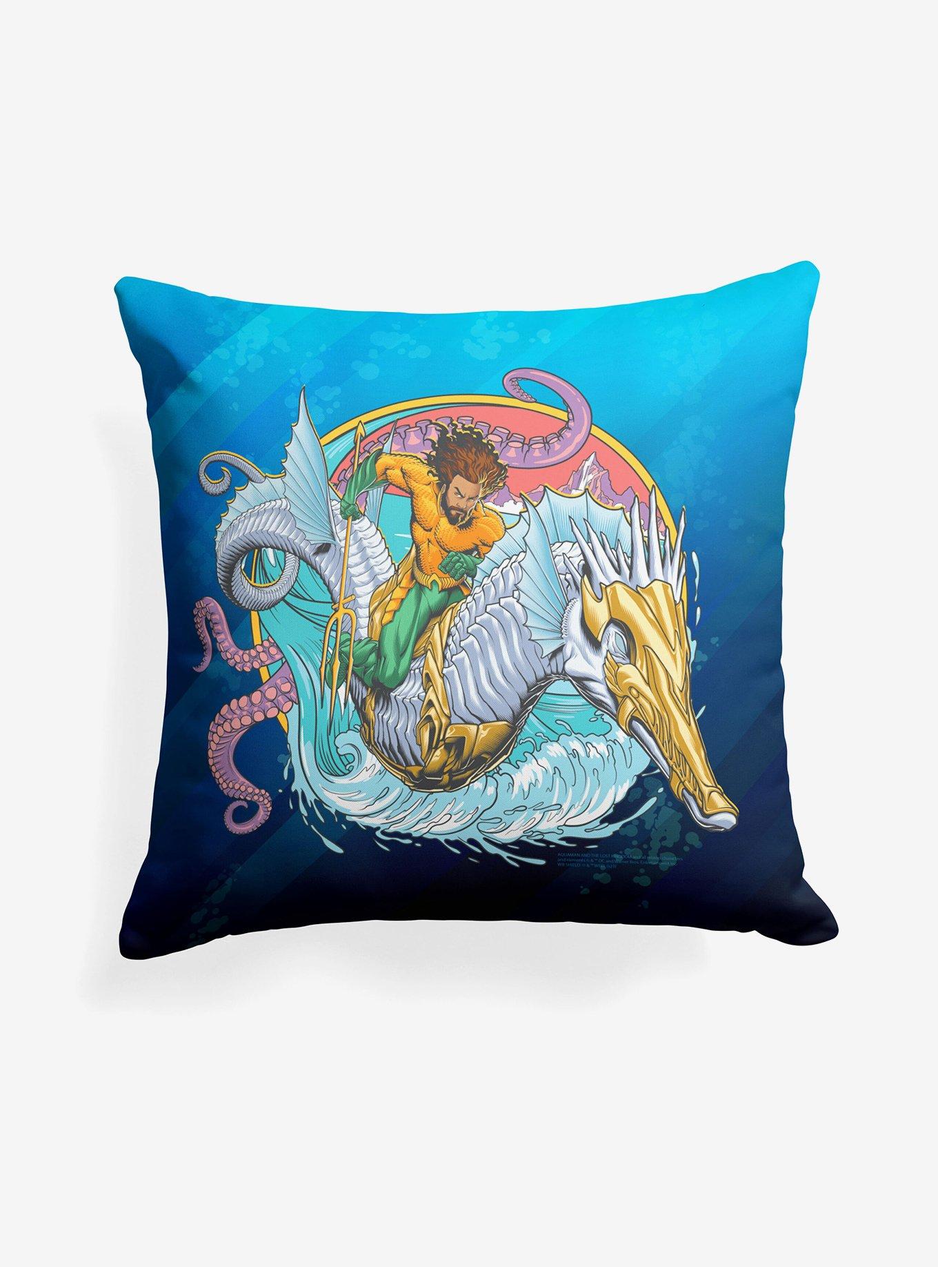 Aquaman 2 Trident Ready Throw Pillow, , hi-res