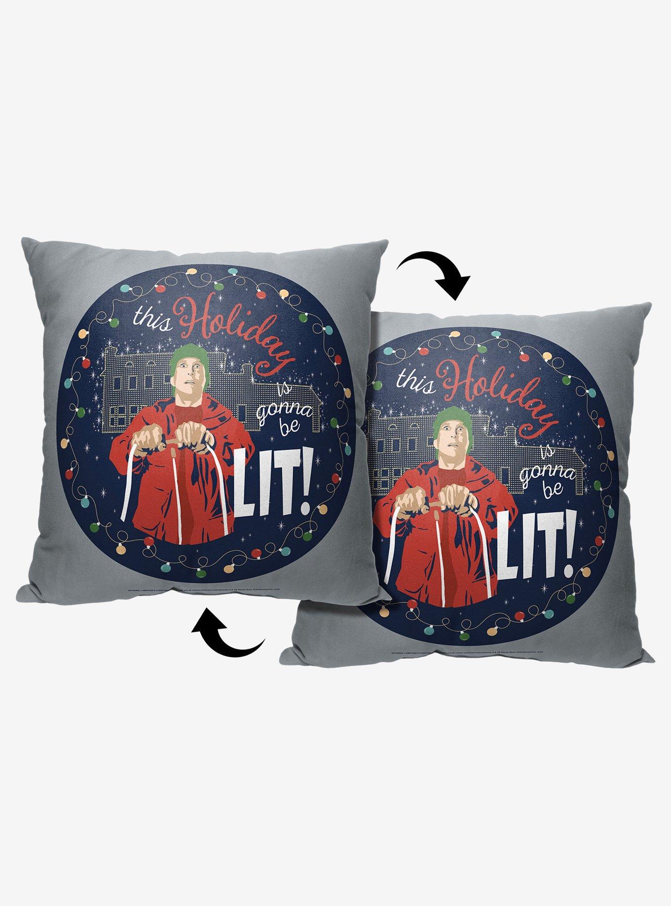 Christmas Vacation Lit Holiday Throw Pillow , , hi-res