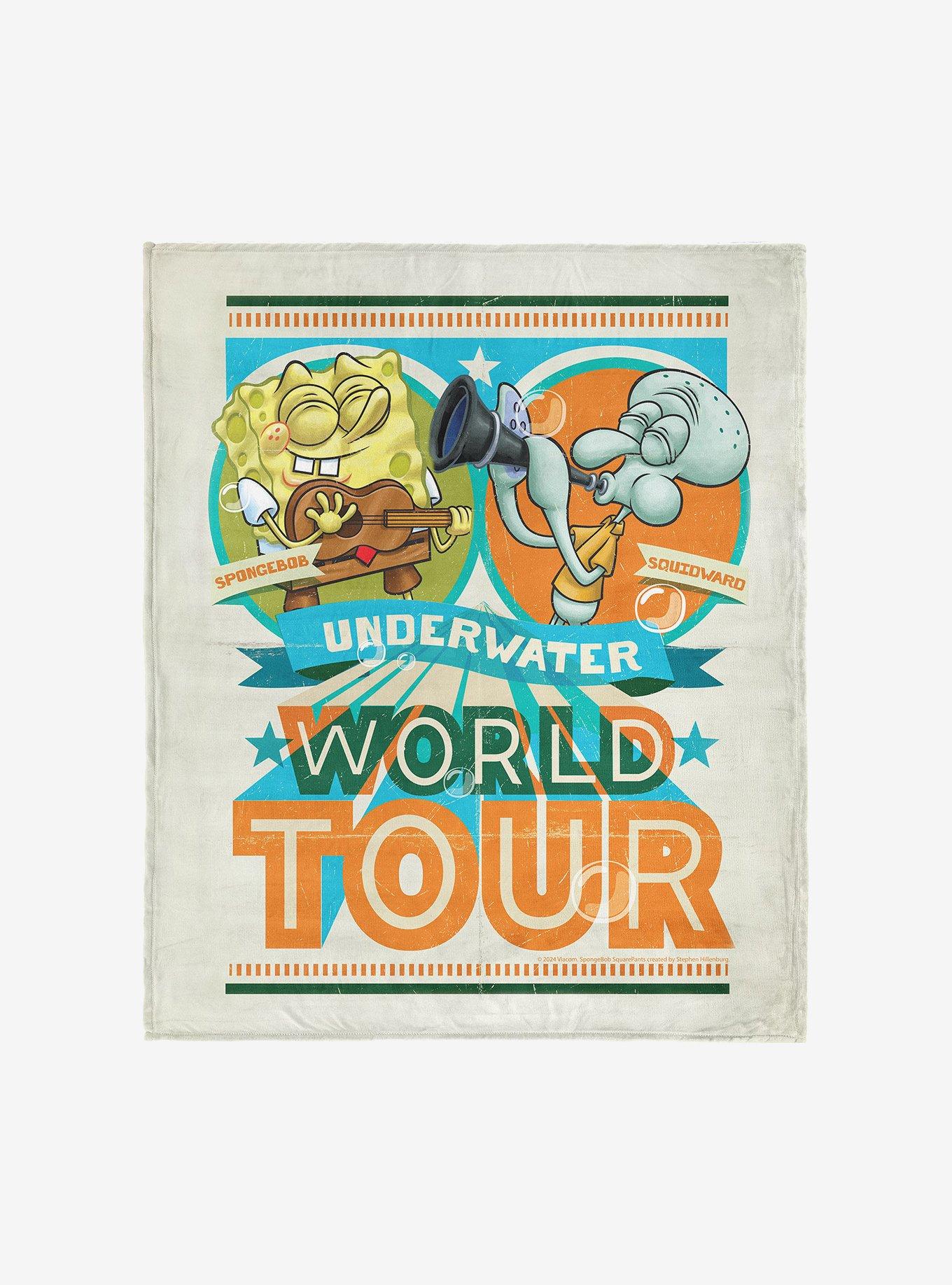 SpongeBob SquarePants Underwater World Tour Silk Touch Throw Blanket, , hi-res