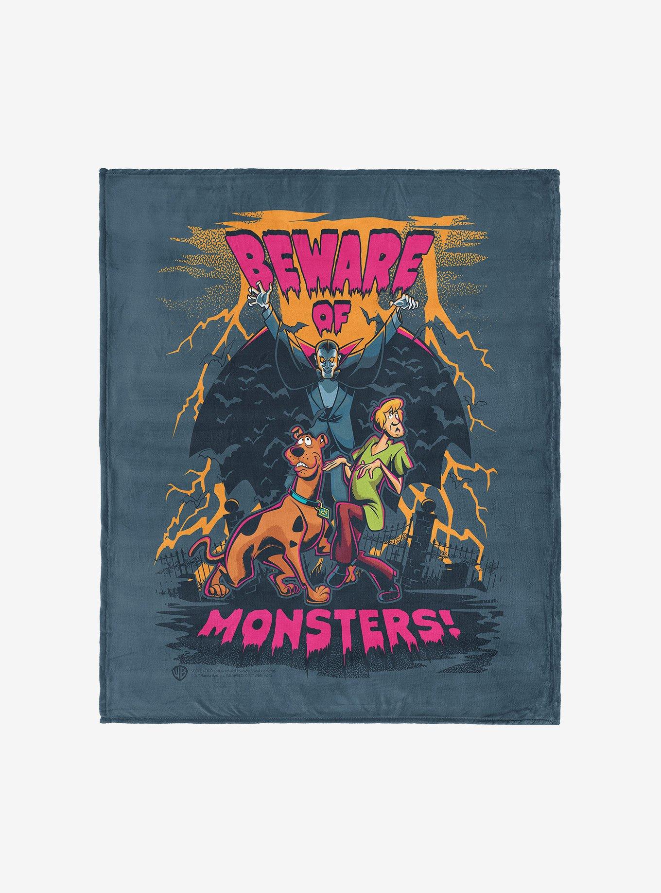 Scooby Doo Beware Of Monsters Silk Touch Throw Blanket, , hi-res
