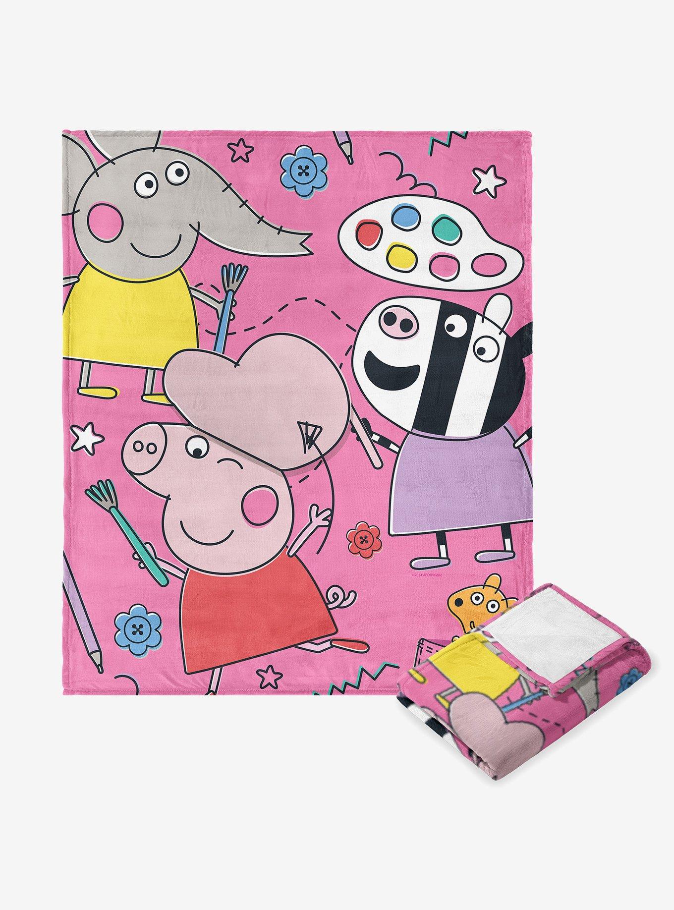 Peppa Pig Art Class Silk Touch Throw Blanket, , hi-res
